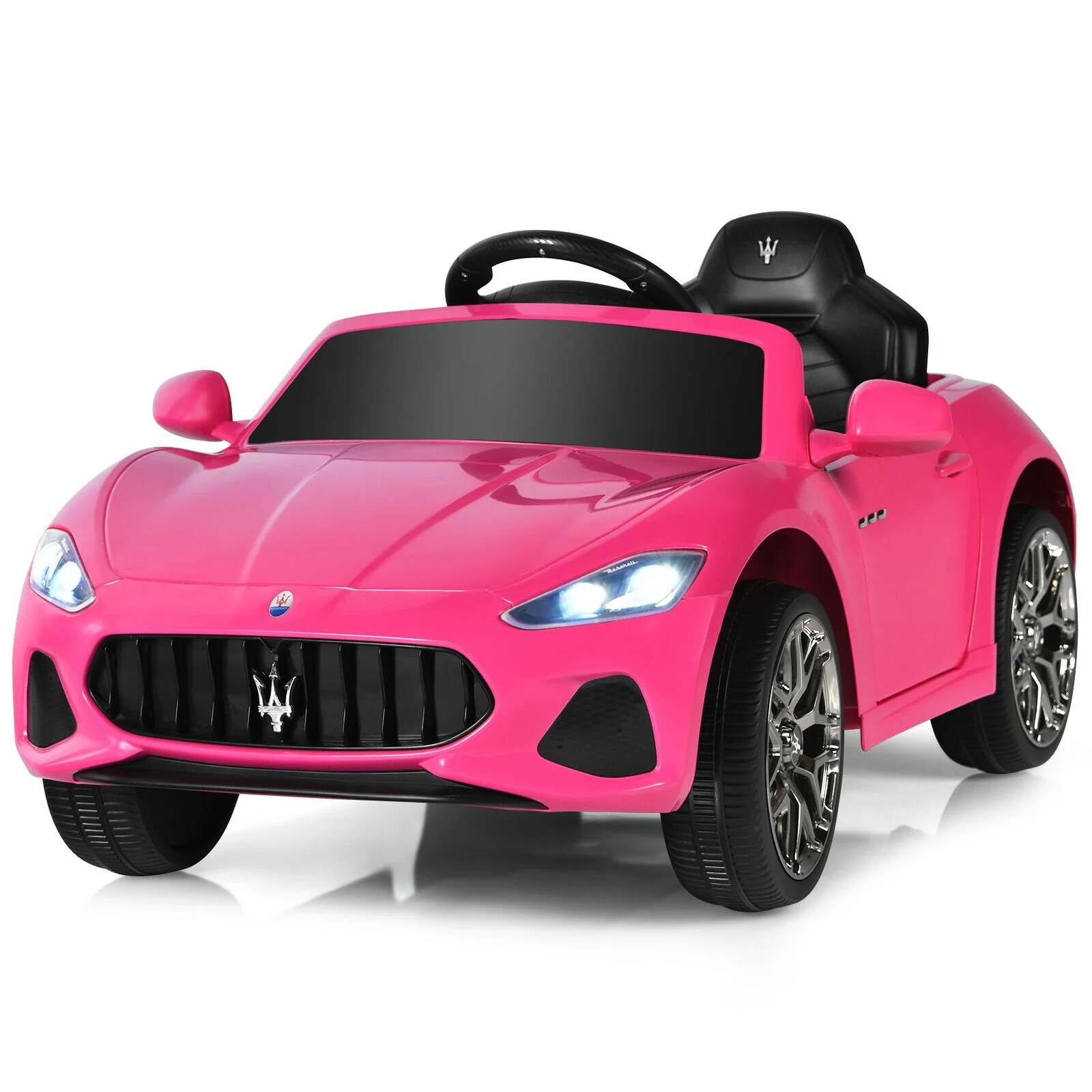12V Kids Ride On Car, Remote Control, Lights, Pink - Image 4