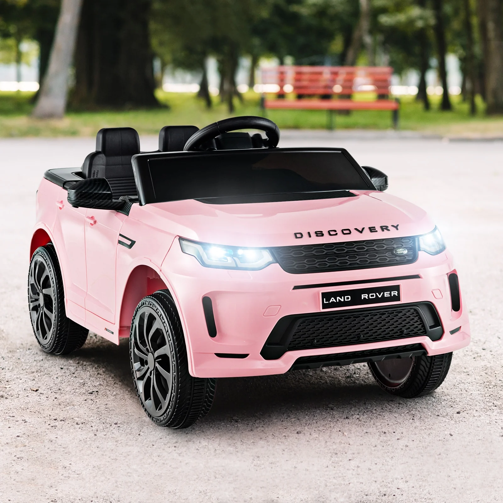12V Kids Ride On Car, Remote Control, Lockable Doors, Pink - Image 2