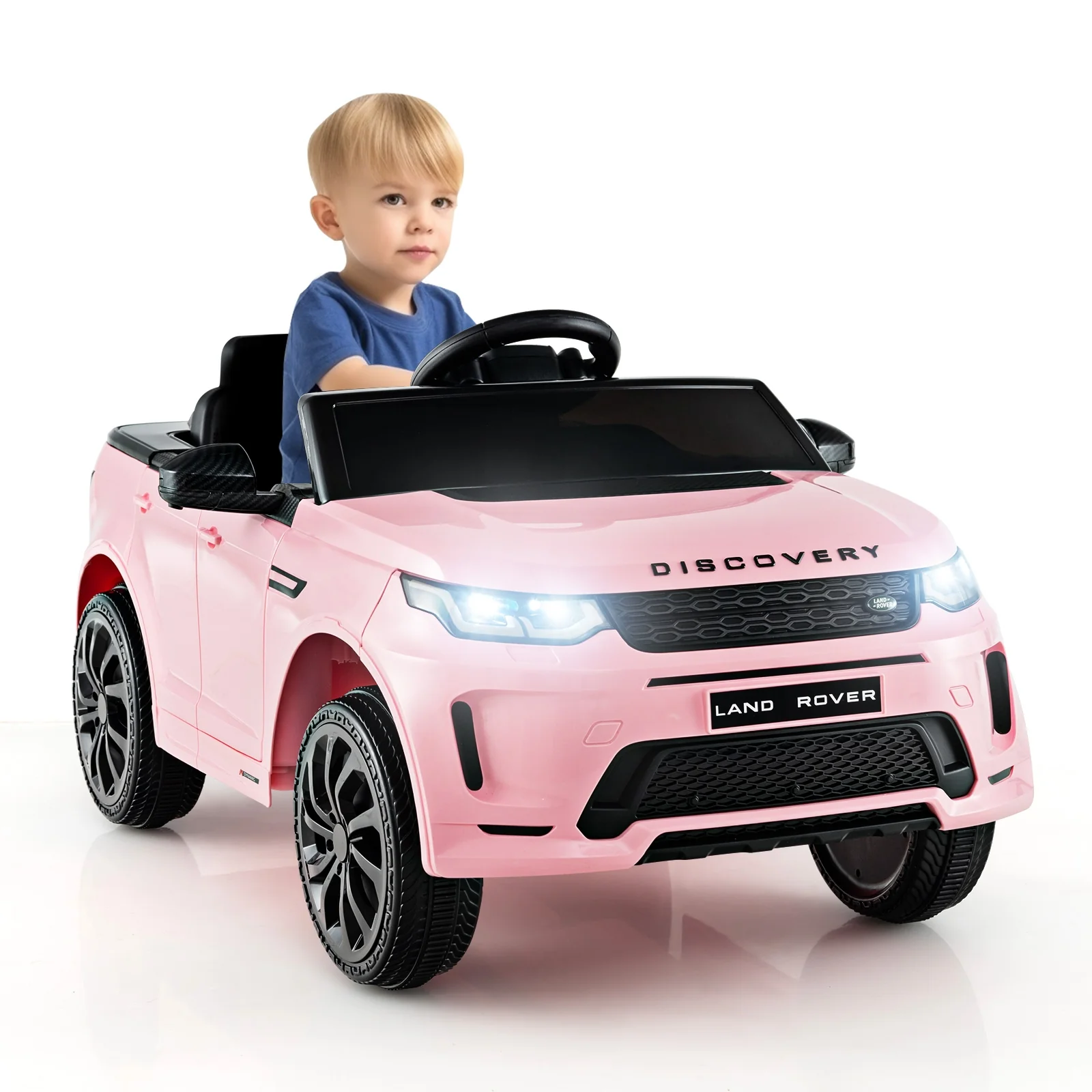12V Kids Ride On Car, Remote Control, Lockable Doors, Pink - Image 5
