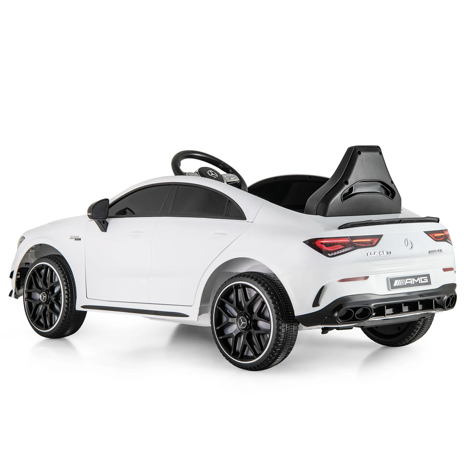 12V Kids Ride On Car With Remote, White - Image 6