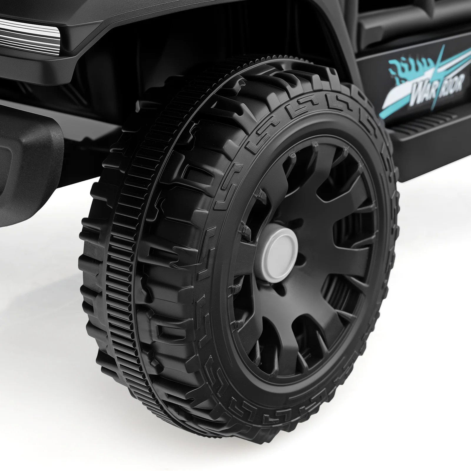12V Kids Ride On Truck, Battery Powered Electric Vehicle, Black - Image 6