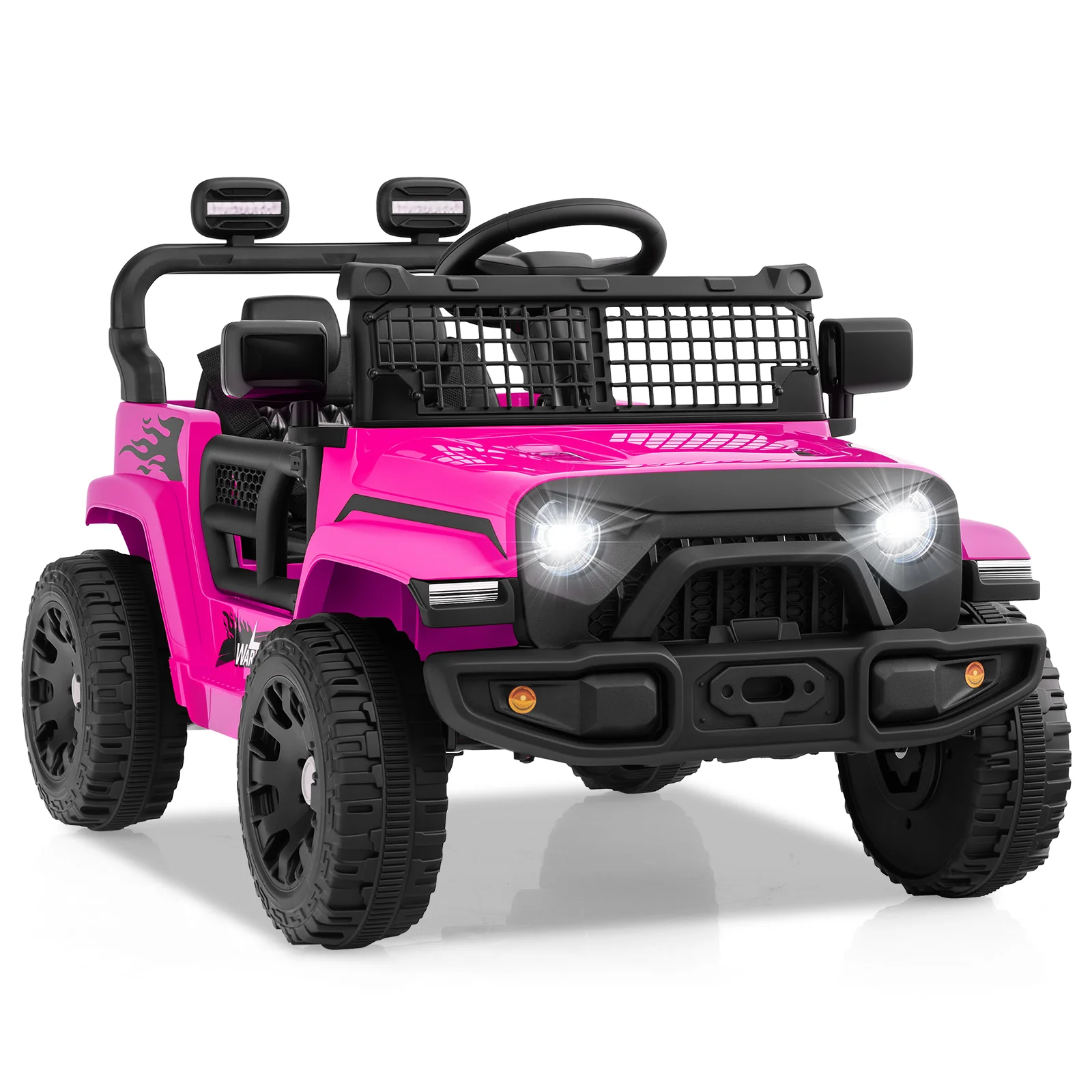 12V Kids Ride On Truck, Battery Powered Electric Vehicle, Pink