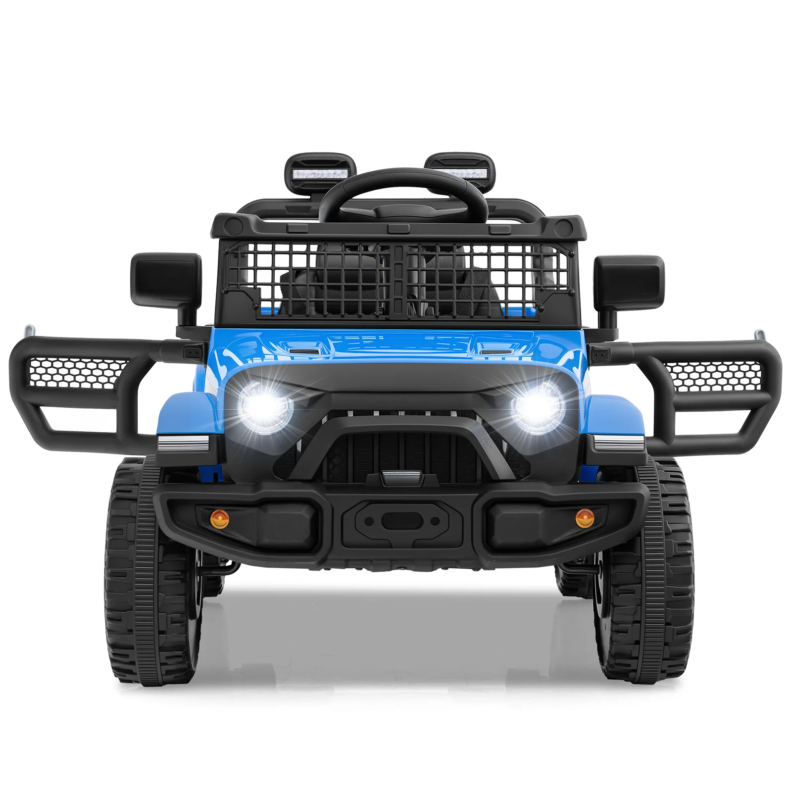 12V Kids Ride On Truck Car, Battery Powered Electric Vehicle, Navy - Image 4