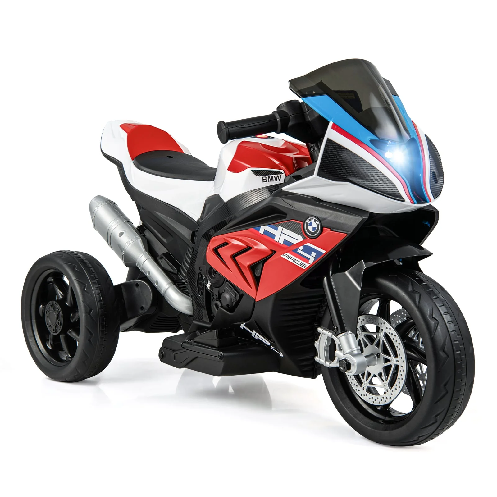 12V Licensed Kids Motorcycle Ride-On Toy, 37-96 Months, Red - Image 4
