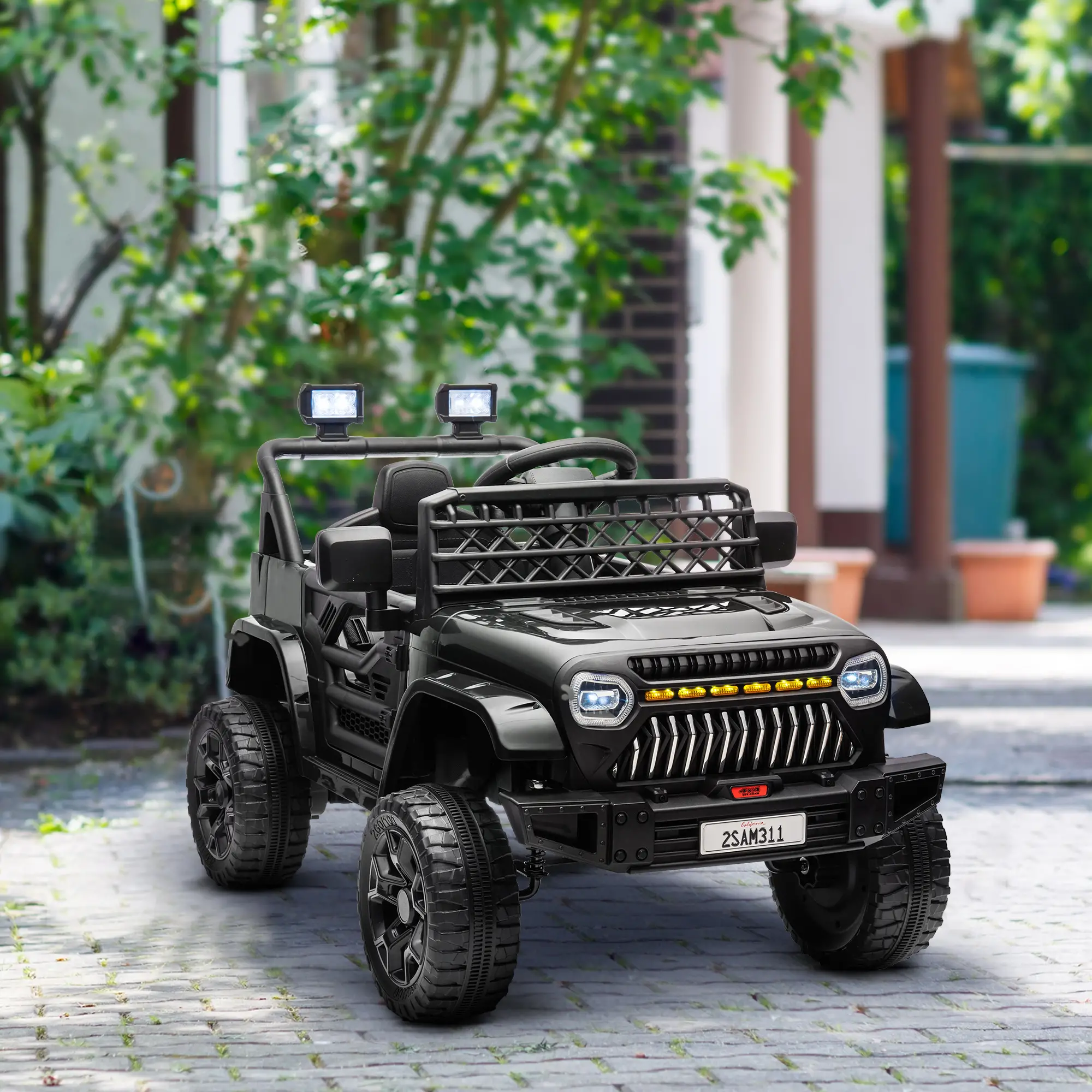 12V Ride On Truck, Electric Car For Kids, Remote Control, Black - Image 8