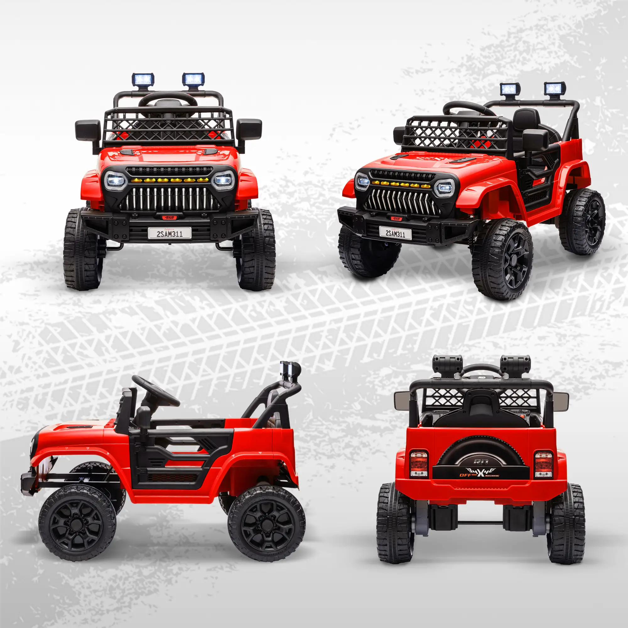 12V Ride On Truck, Electric Car For Kids, Remote Control, Red - Image 10