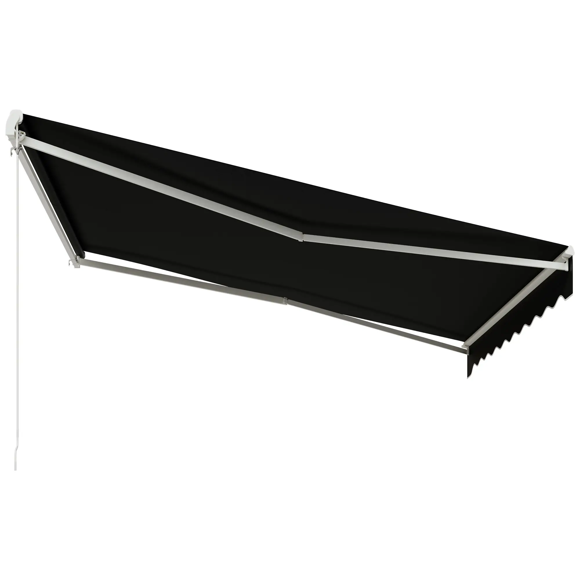 12'x10' Electric Retractable Awning, UV Protection, Black