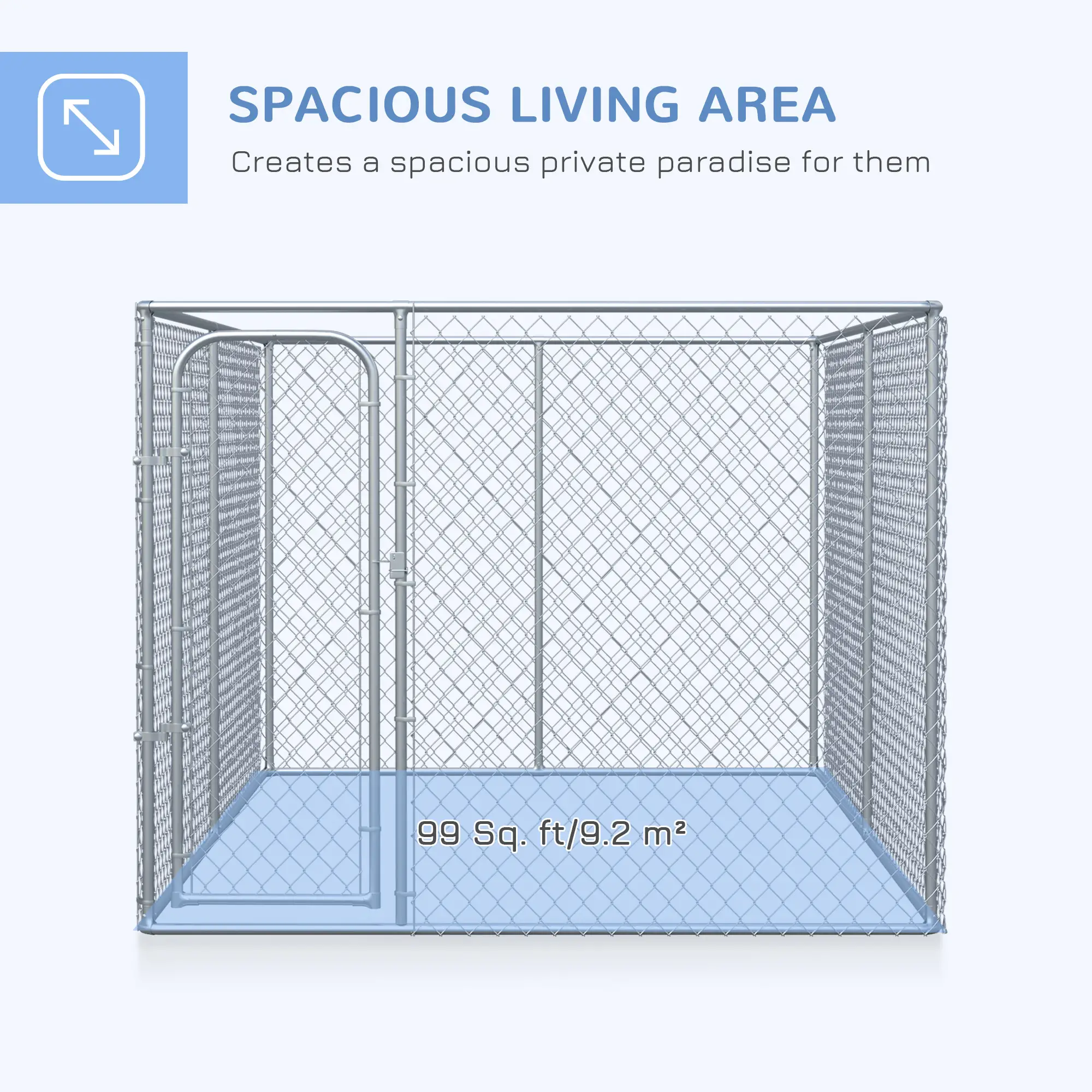 13.1' x 7.5' x 6' Dog Playpen, Galvanized Steel Frame, 99 Sq. Ft. - Image 4