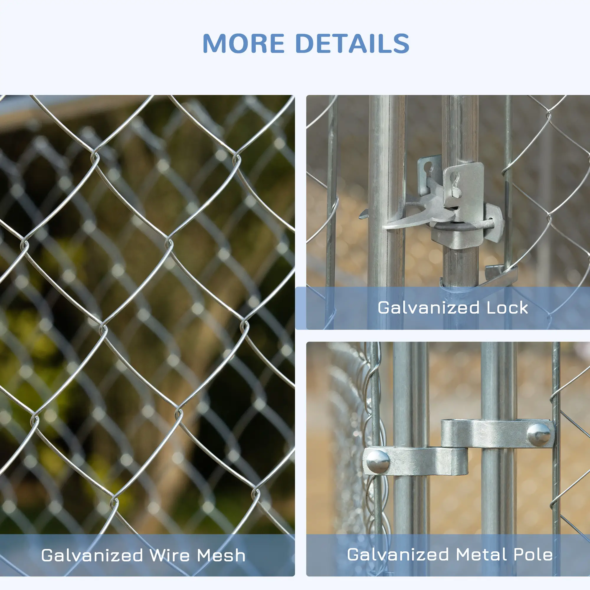 13.1' x 7.5' x 6' Dog Playpen, Galvanized Steel Frame, 99 Sq. Ft. - Image 5