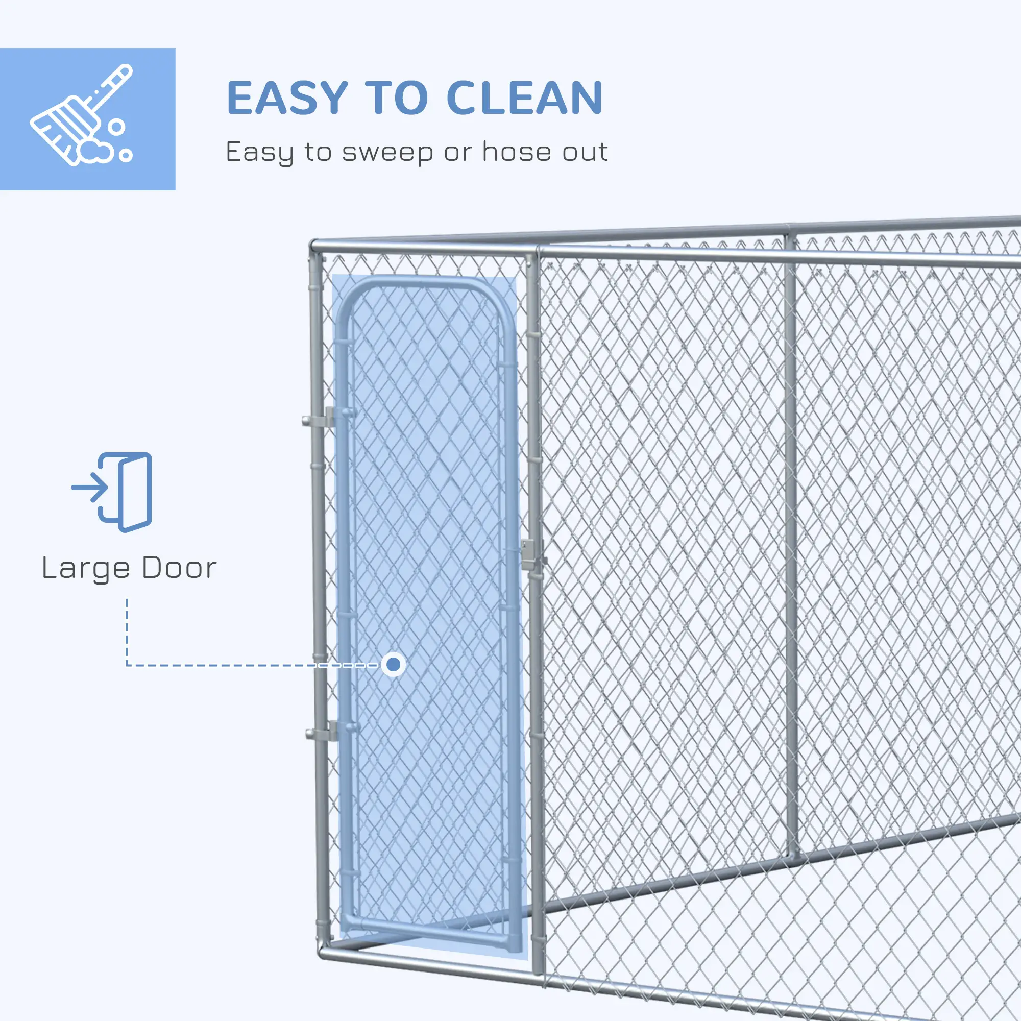 13.1' x 7.5' x 6' Dog Playpen, Galvanized Steel Frame, 99 Sq. Ft. - Image 6