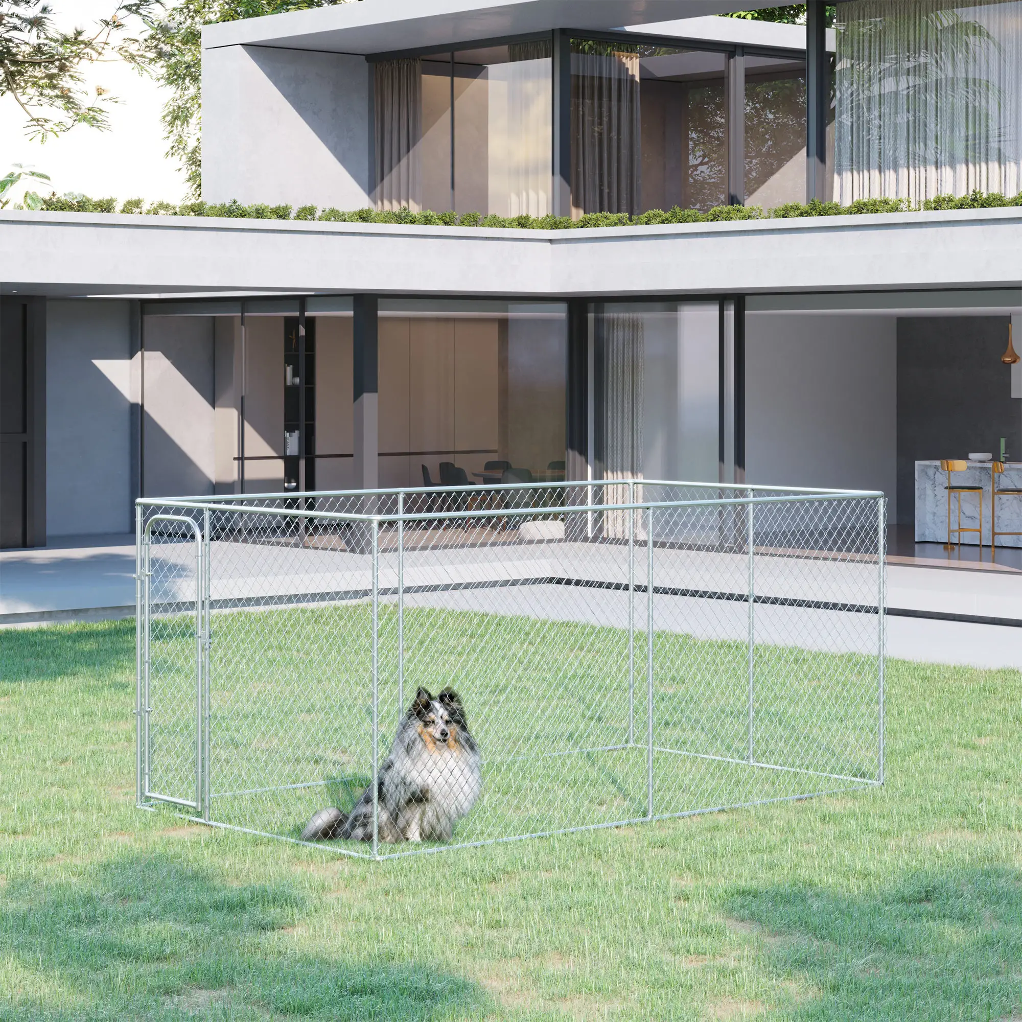 13.1' x 7.5' x 6' Dog Playpen, Galvanized Steel Frame, 99 Sq. Ft. - Image 8