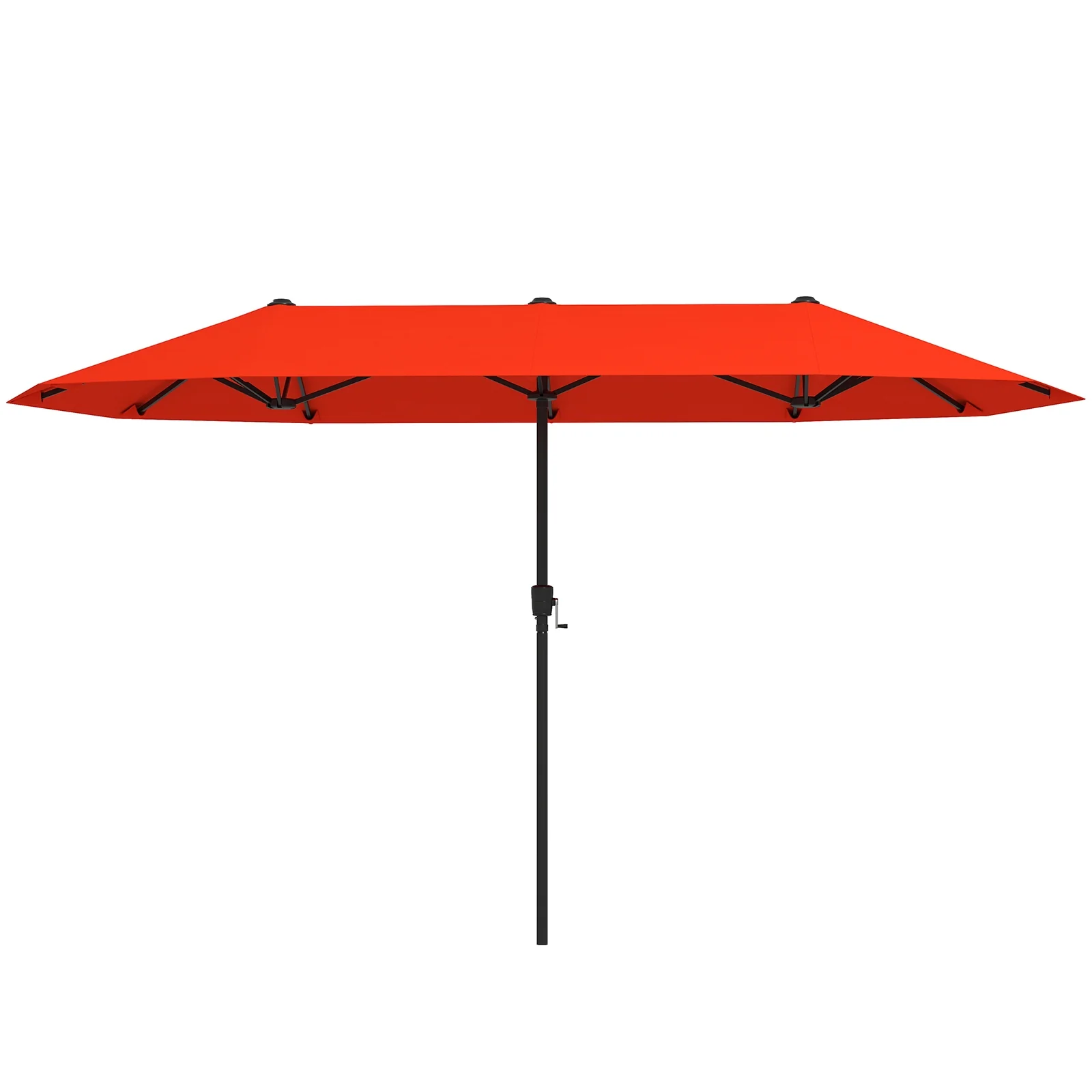 13 FT Large Patio Umbrella, Double-Sided, Crank Handle, Orange - Image 5