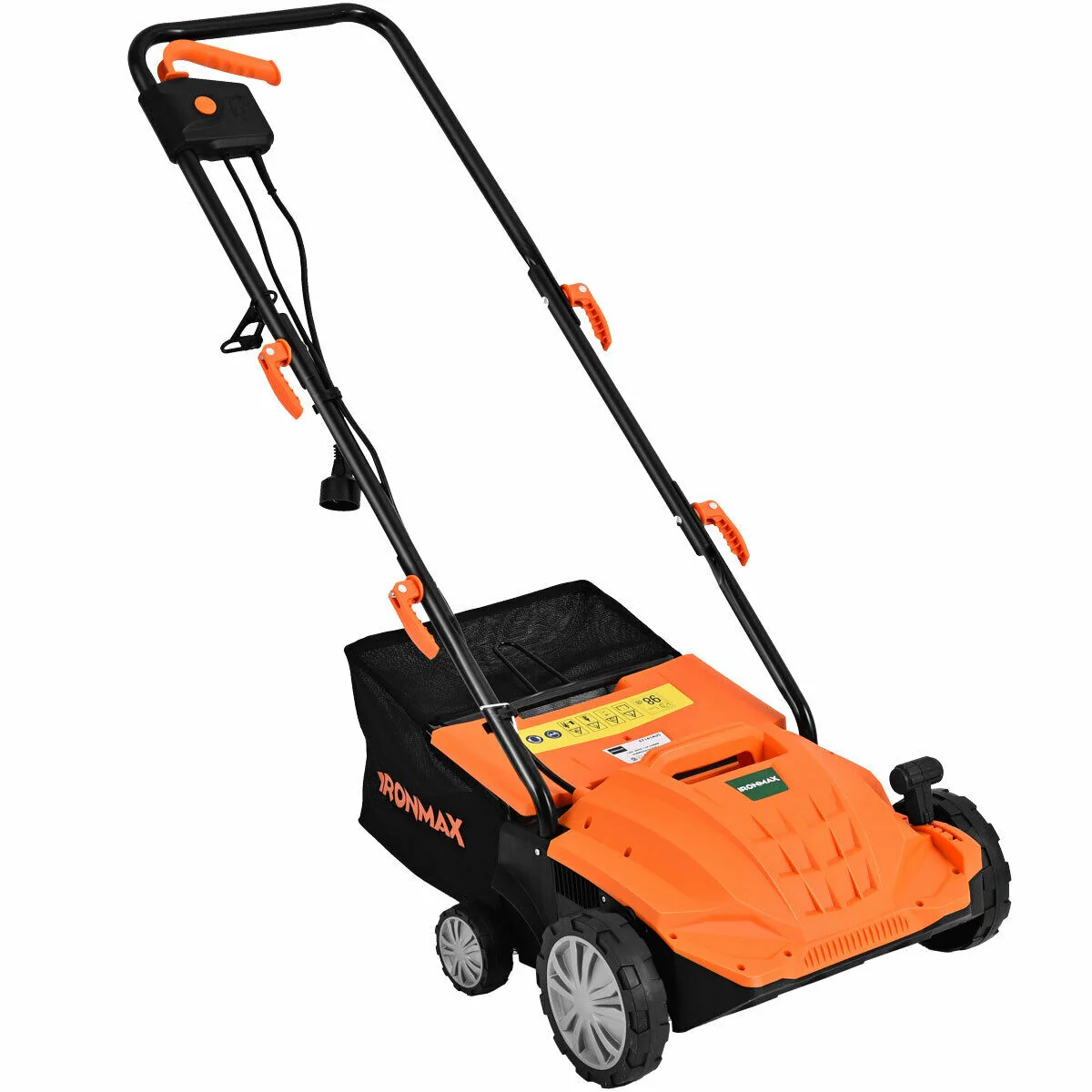 13 Inch 12 Amp Electric Scarifier, Collection Bag, Removable Blades, Orange - Image 9