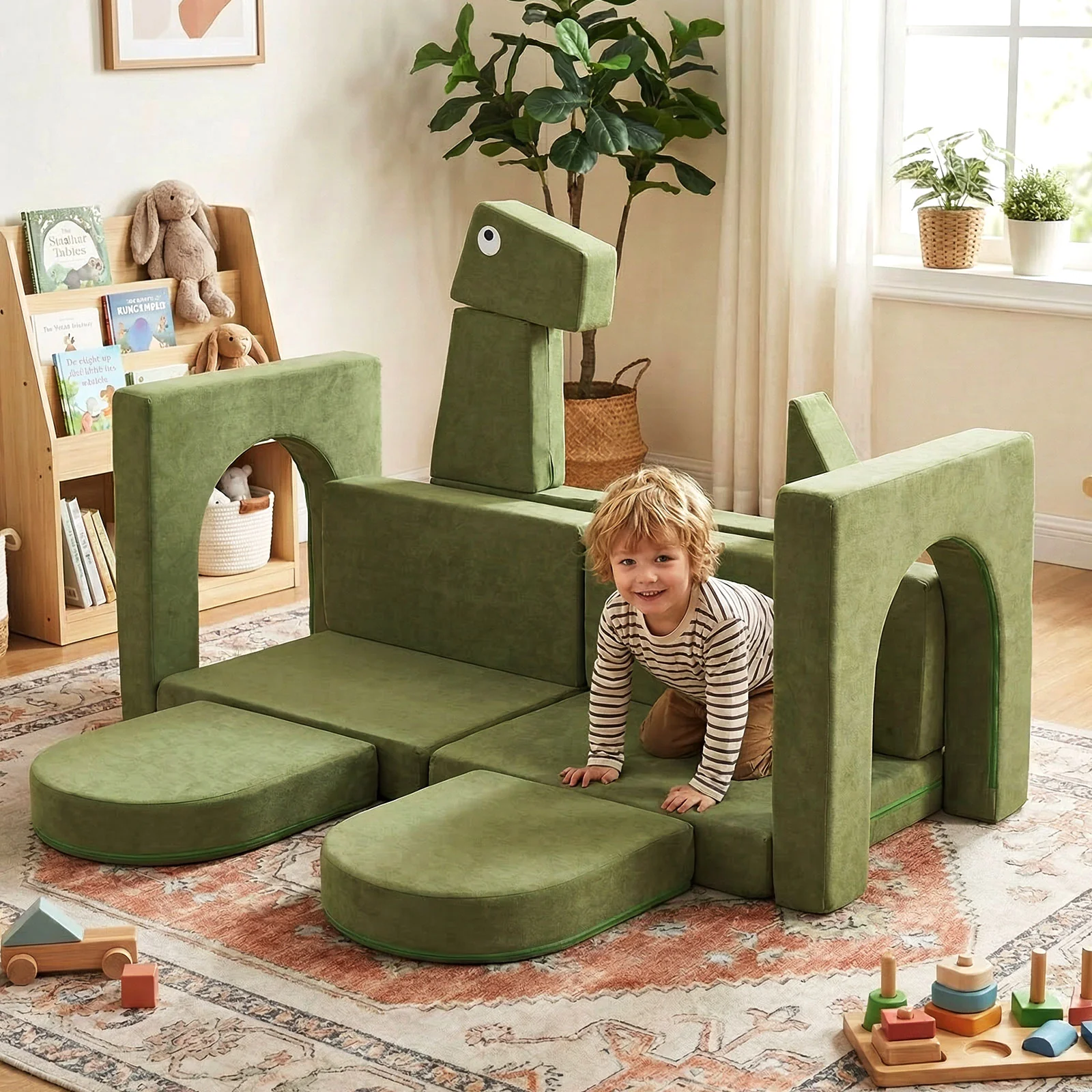 13 Pieces Modular Kids Play Couch for Inspiring Creativity - Image 3