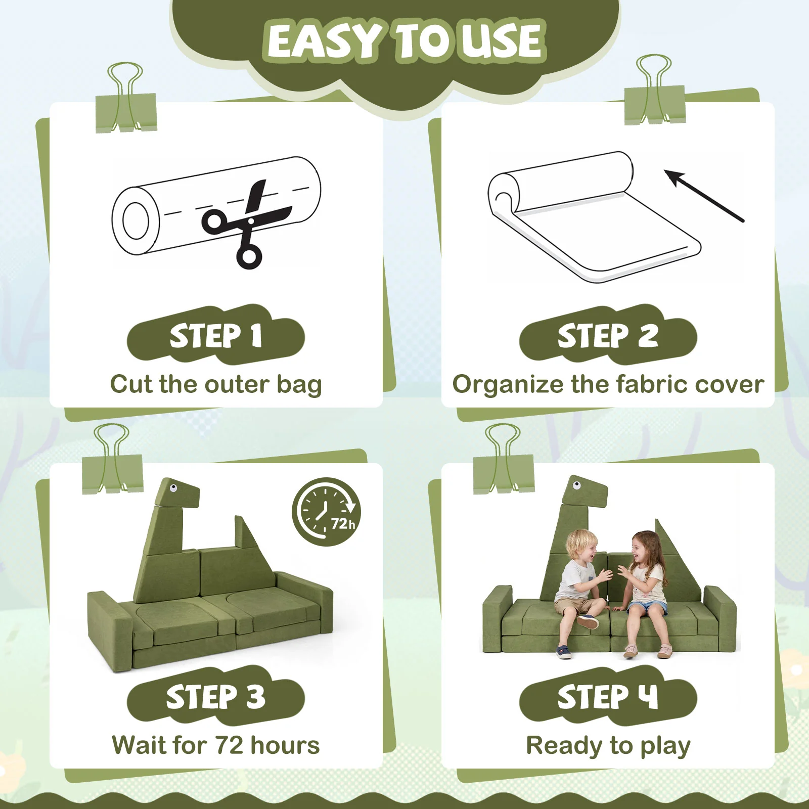13 Pieces Modular Kids Play Couch for Inspiring Creativity - Image 8