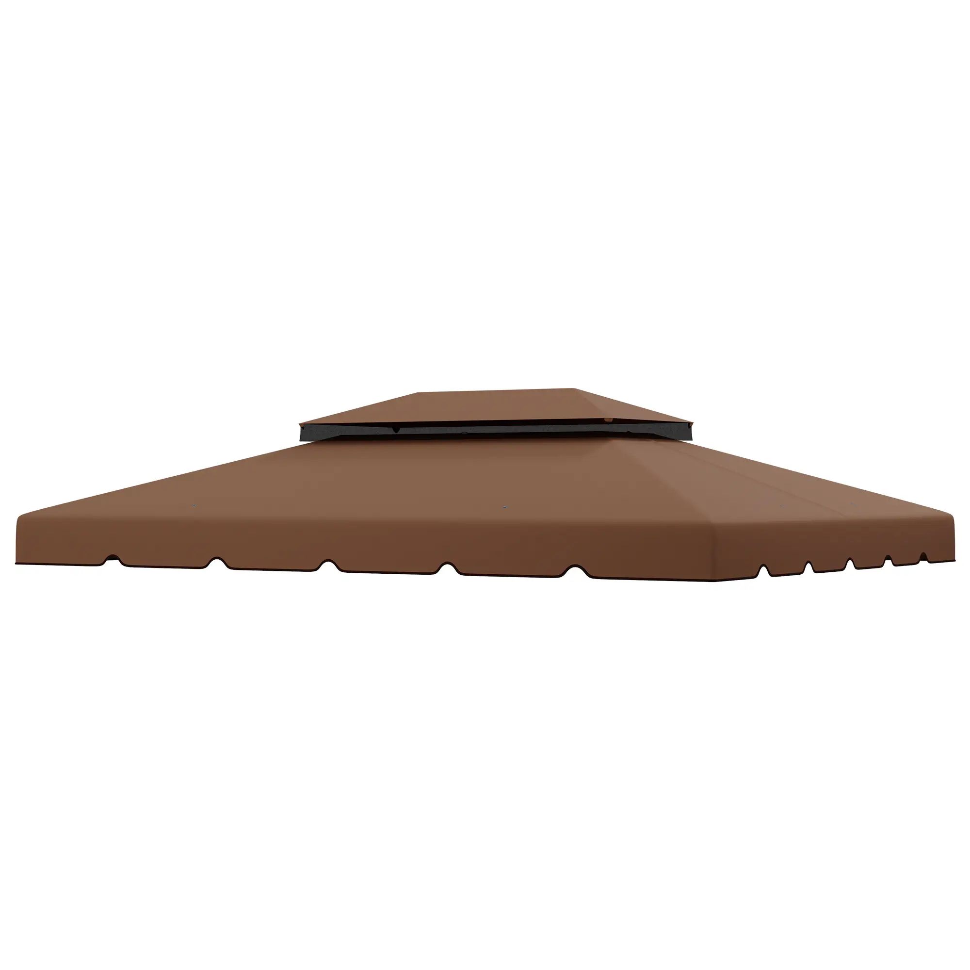 13' x 10' Gazebo Canopy, Double Vented Roof, Coffee - Image 11