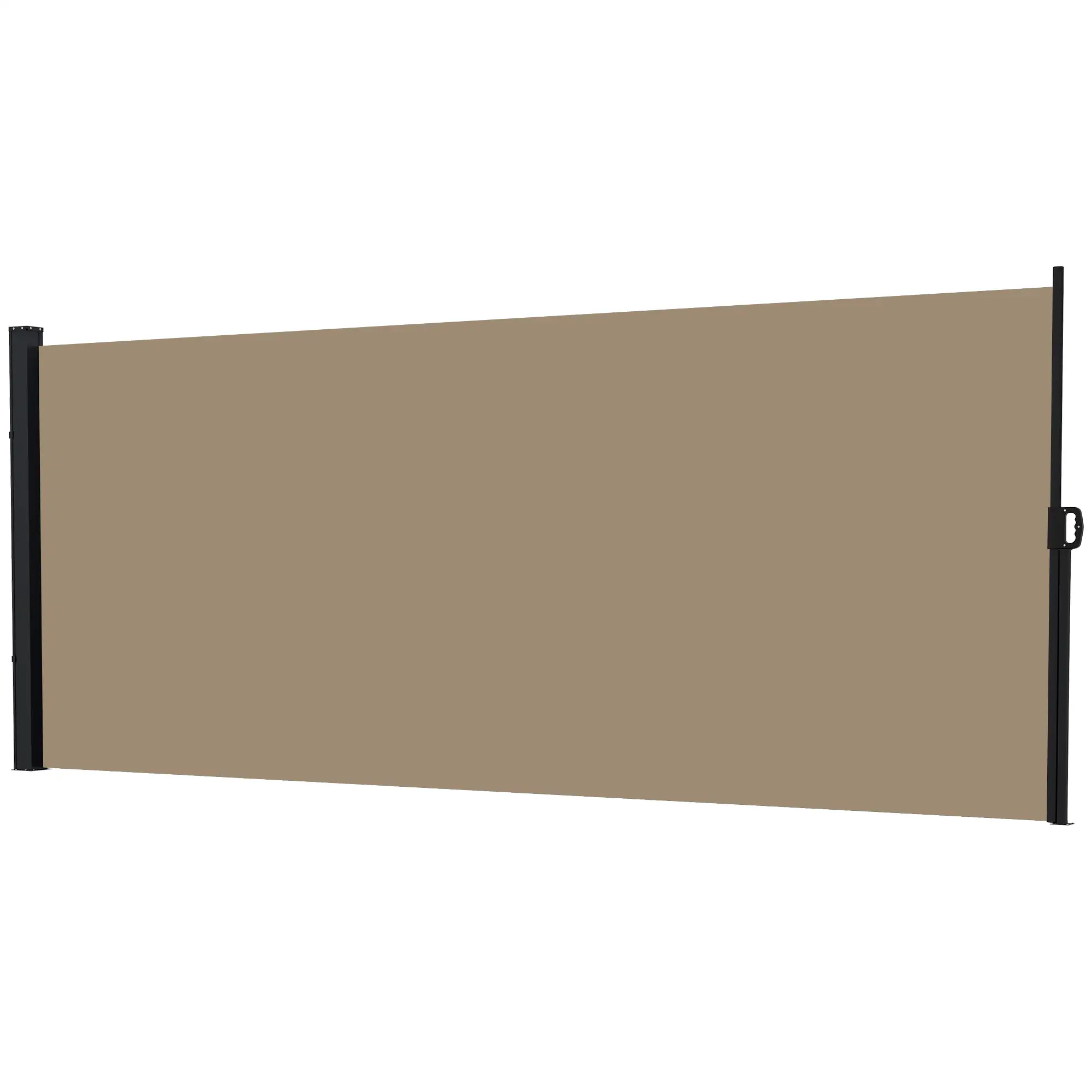 13' x 5' Retractable Side Awning, Outdoor Privacy Screen, Khaki