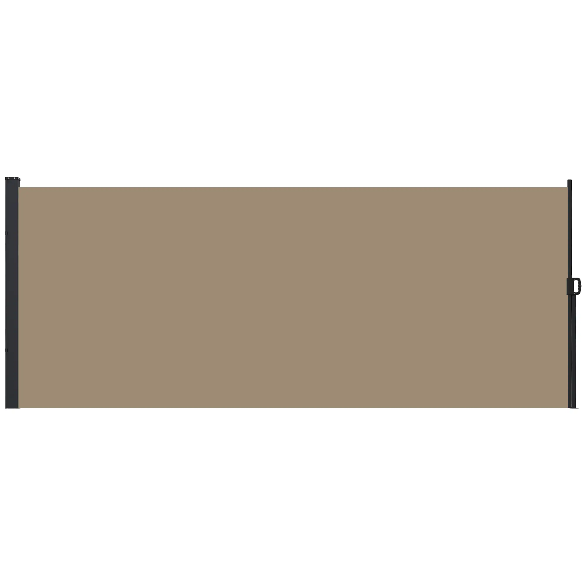 13' x 5' Retractable Side Awning, Outdoor Privacy Screen, Khaki - Image 11
