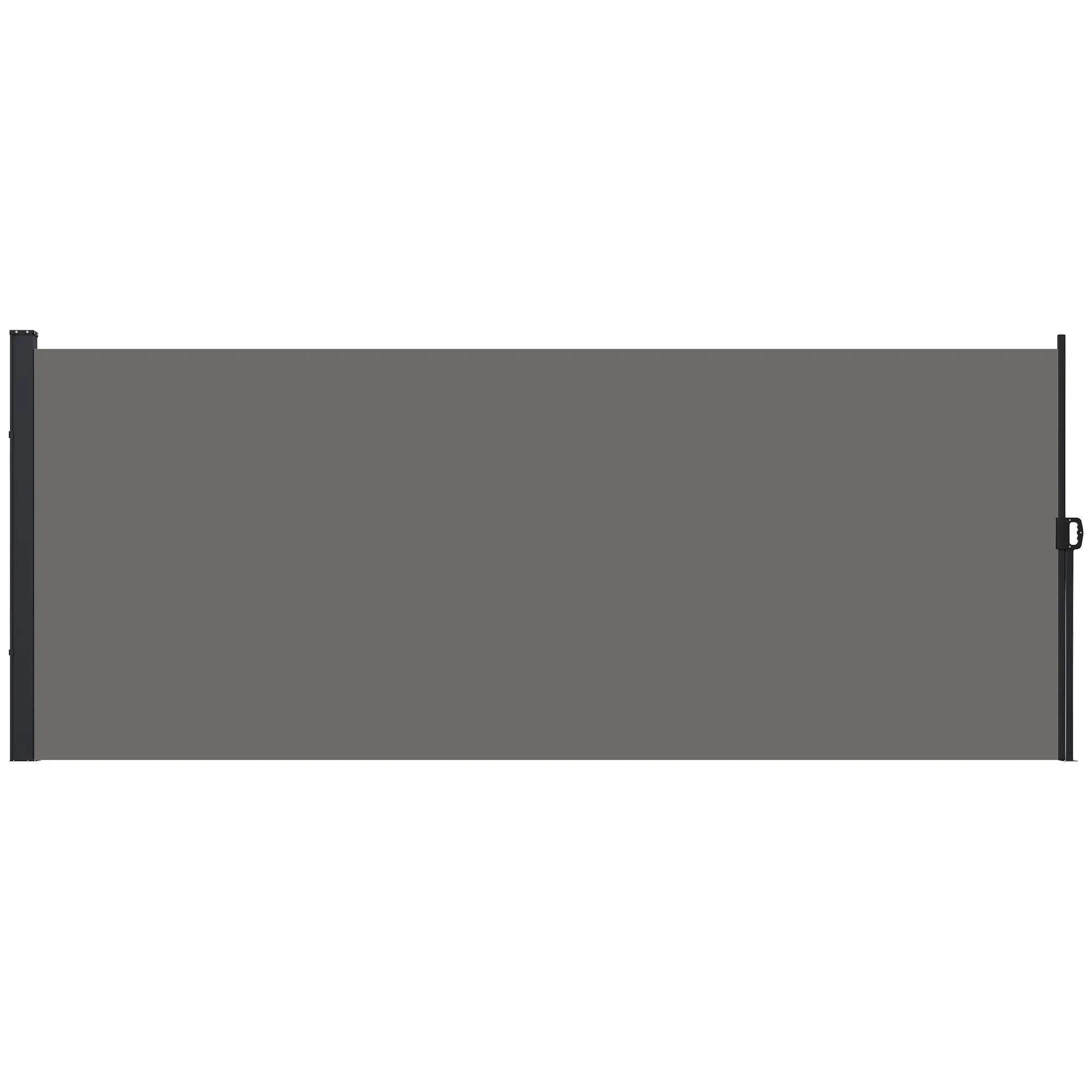 13' x 6' Retractable Side Awning, Outdoor Privacy Screen, Dark Grey - Image 11