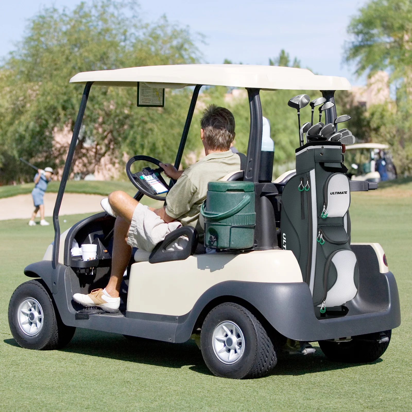 14 Dividers Golf Cart Bag, 7 Zippered Pocket - Image 7