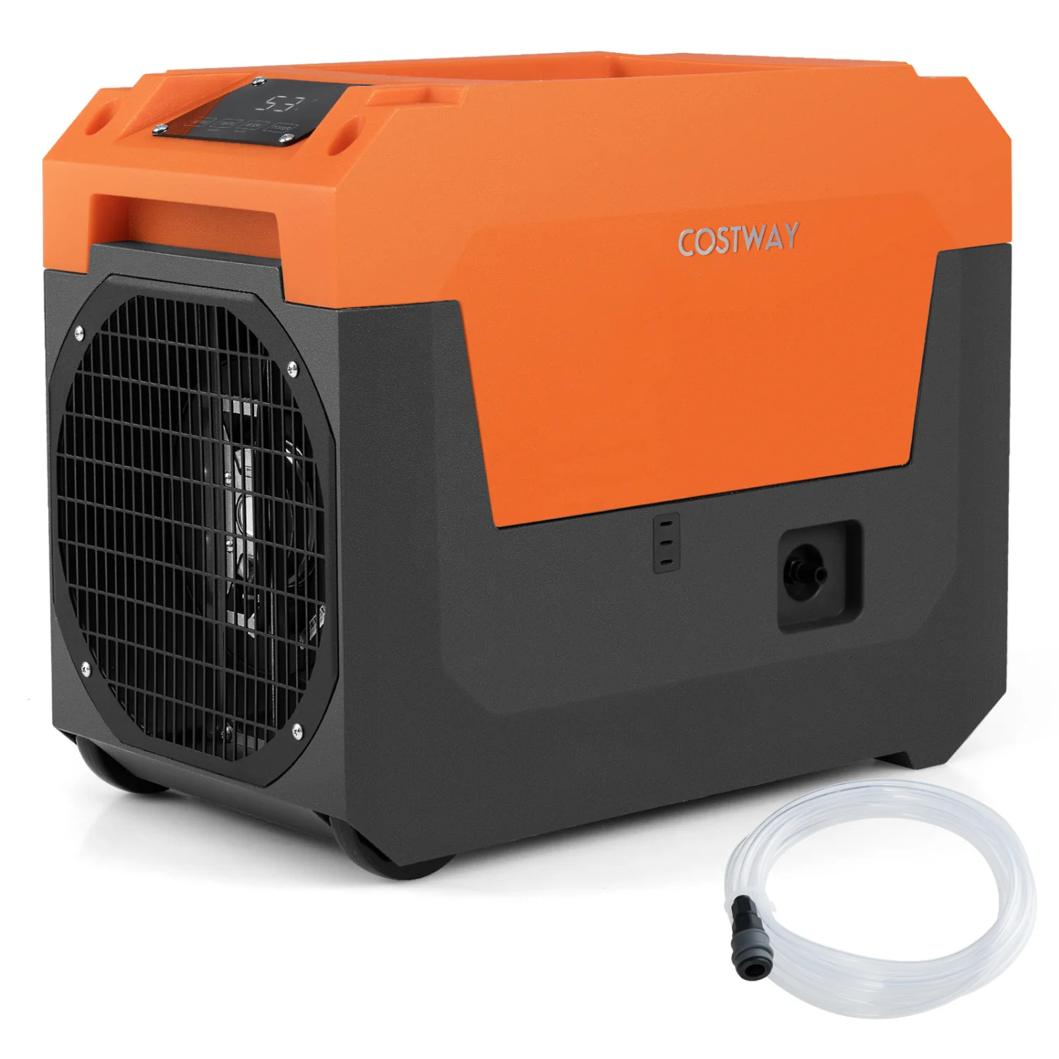 140 Pints Commercial Dehumidifier with Pump and Drain Hose, Orange - Image 3