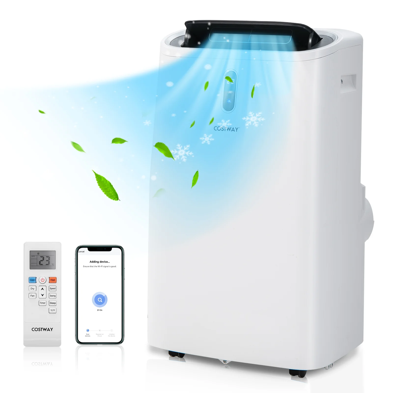 14000 BTU Portable Air Conditioner, WiFi Control, White - Image 4