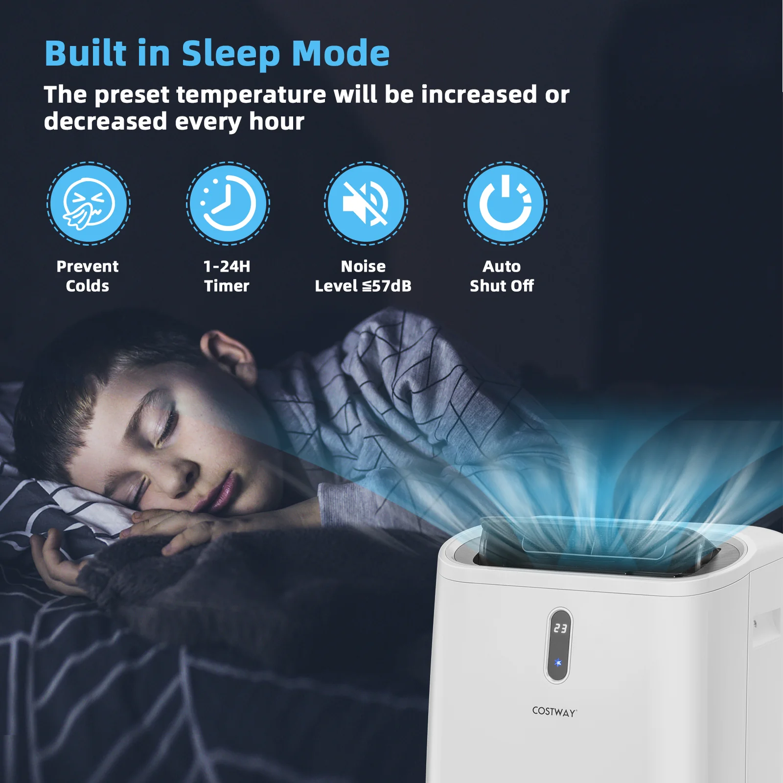14000 BTU Portable Air Conditioner, WiFi Control, White - Image 8
