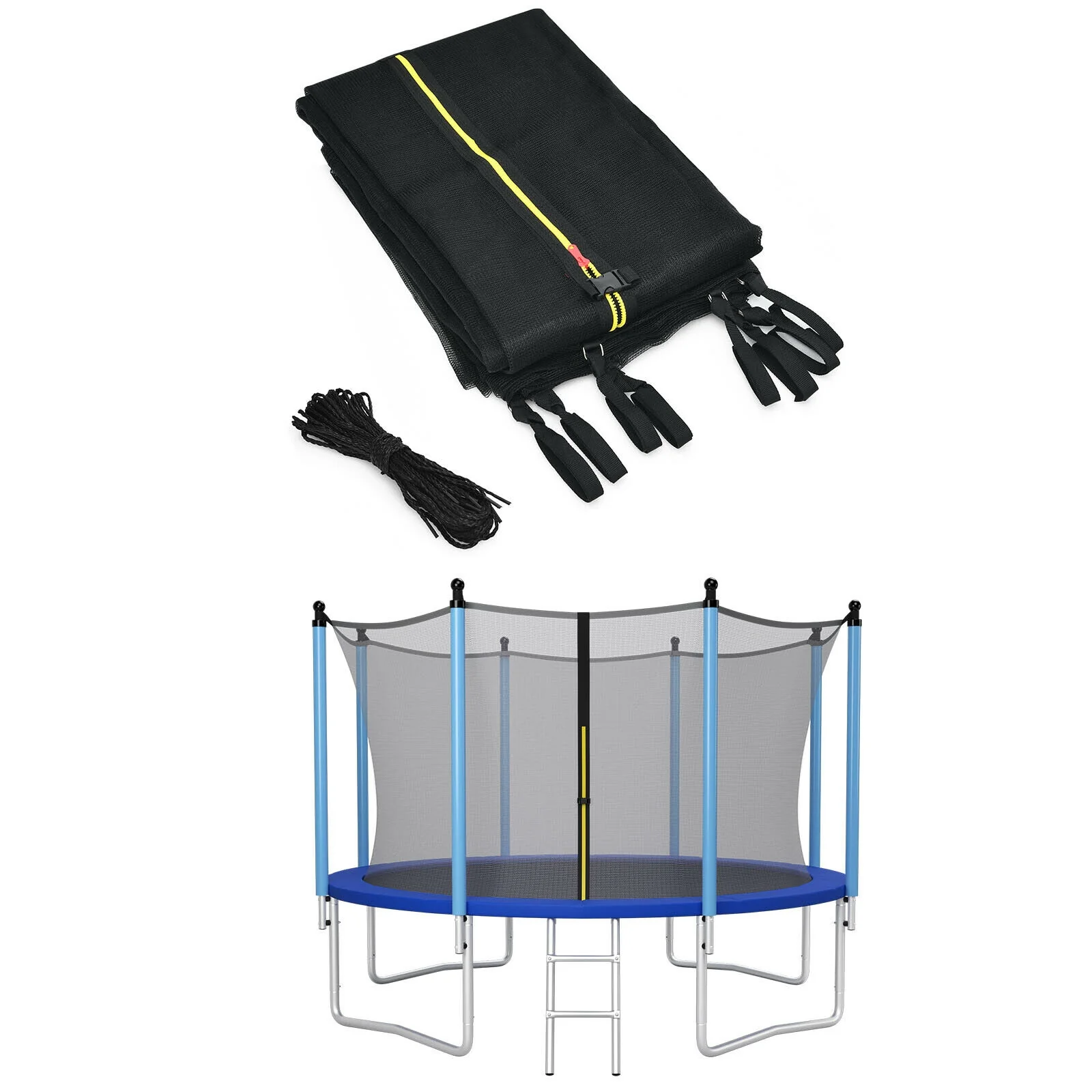 14Ft Replacement Trampoline Safety Enclosure Net, Black - Image 7