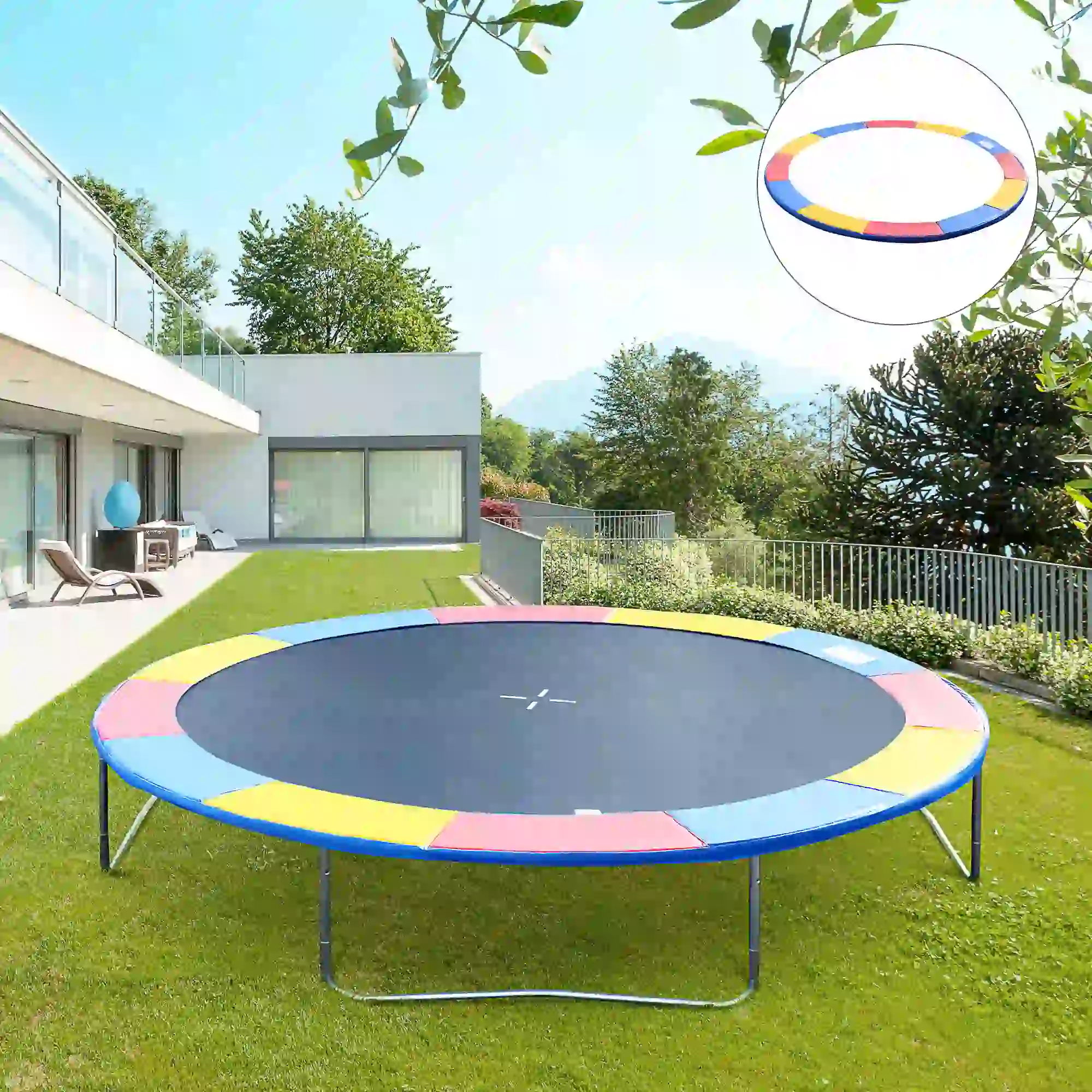 14FT Trampoline Pad, ⌀168", Replacement, Jump Bounce, Colorful - Image 2