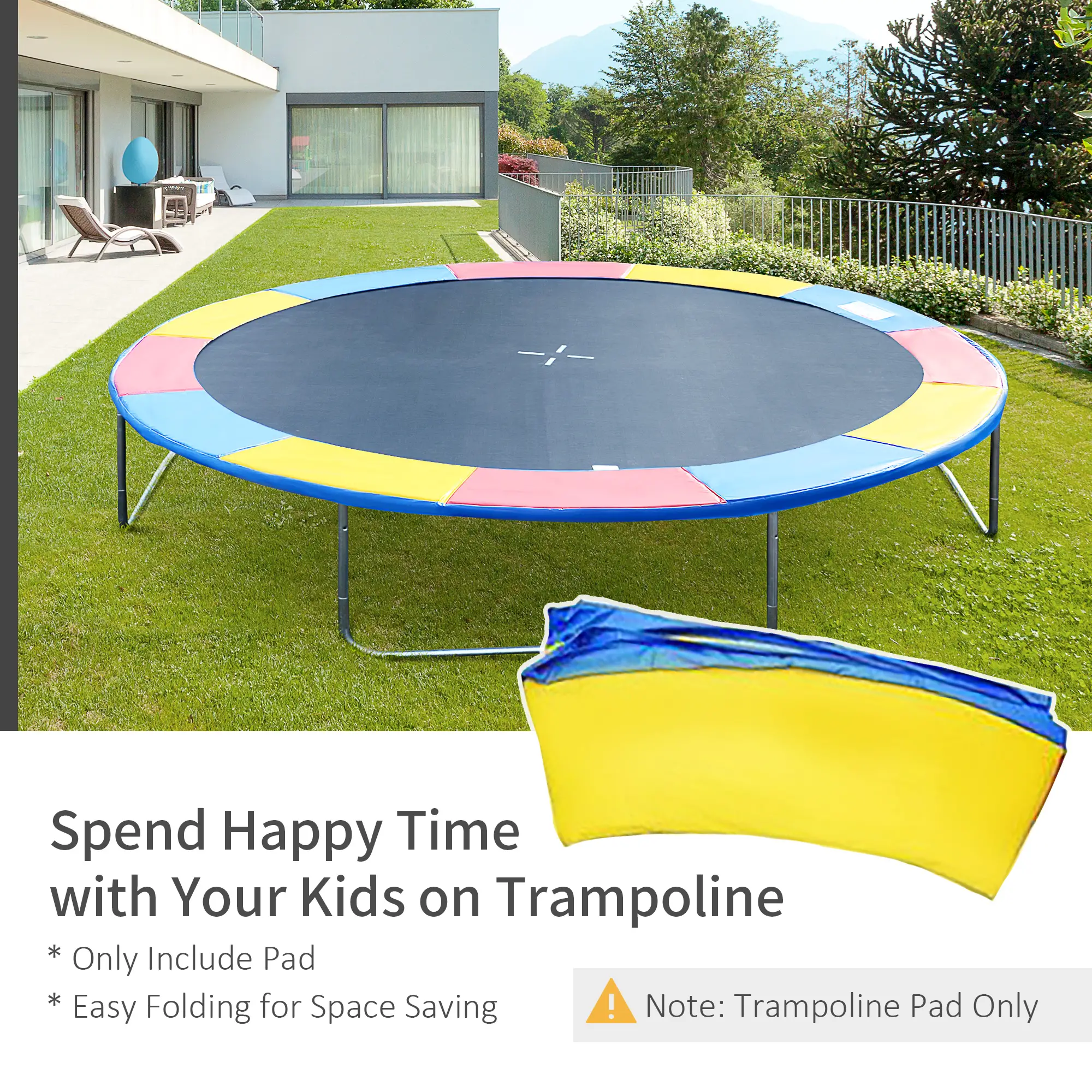 14FT Trampoline Pad, ⌀168", Replacement, Jump Bounce, Colorful - Image 5