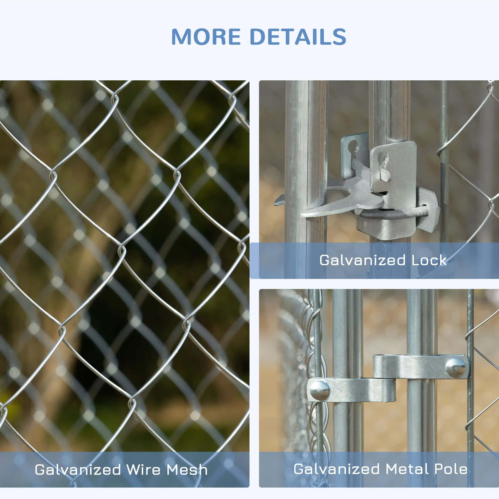 15.1' x 15.1' x 6' Dog Playpen, Galvanized Steel Frame, for Small Medium Dogs - Image 5