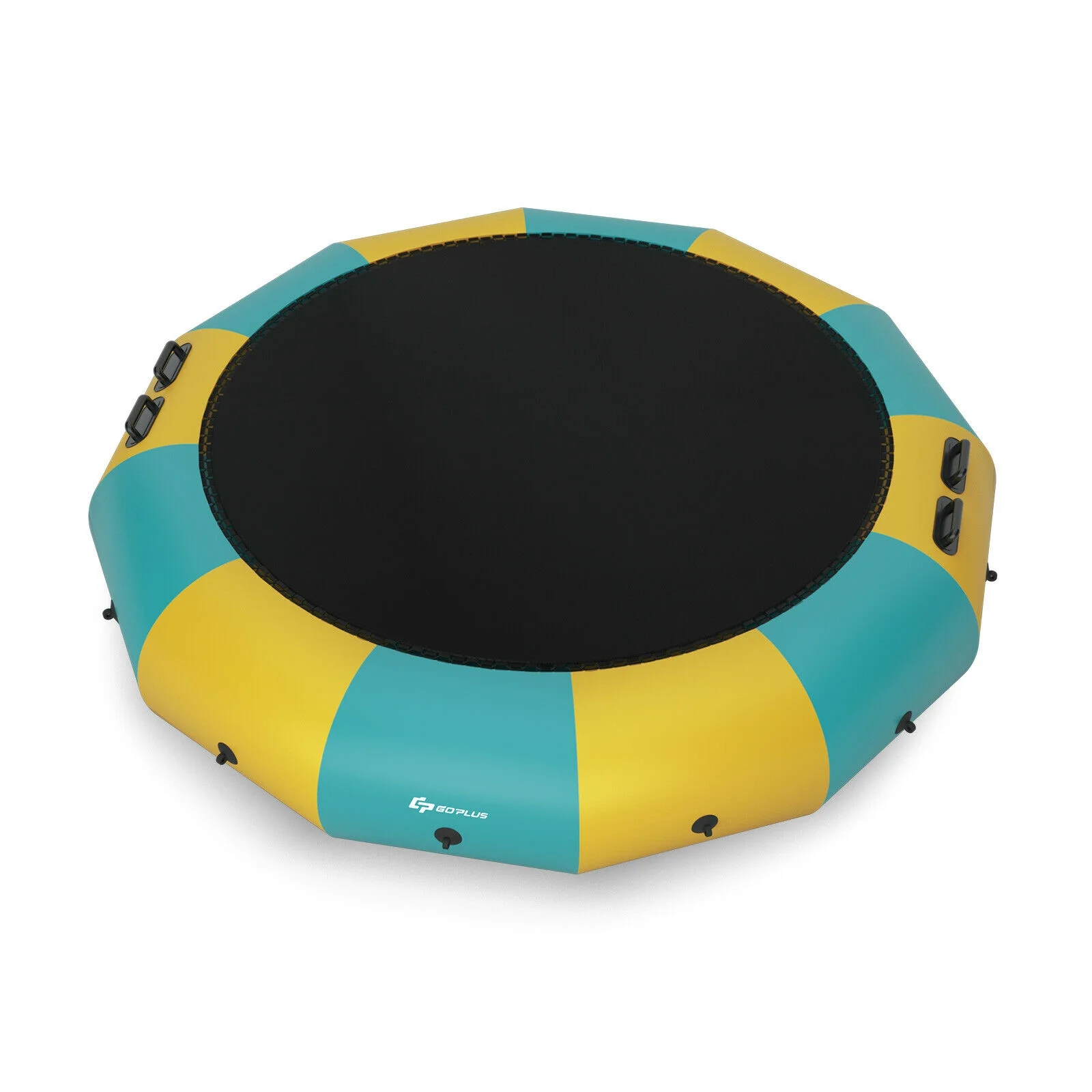 15 Feet Inflatable Splash Padded Water Bouncer Trampoline, Yellow