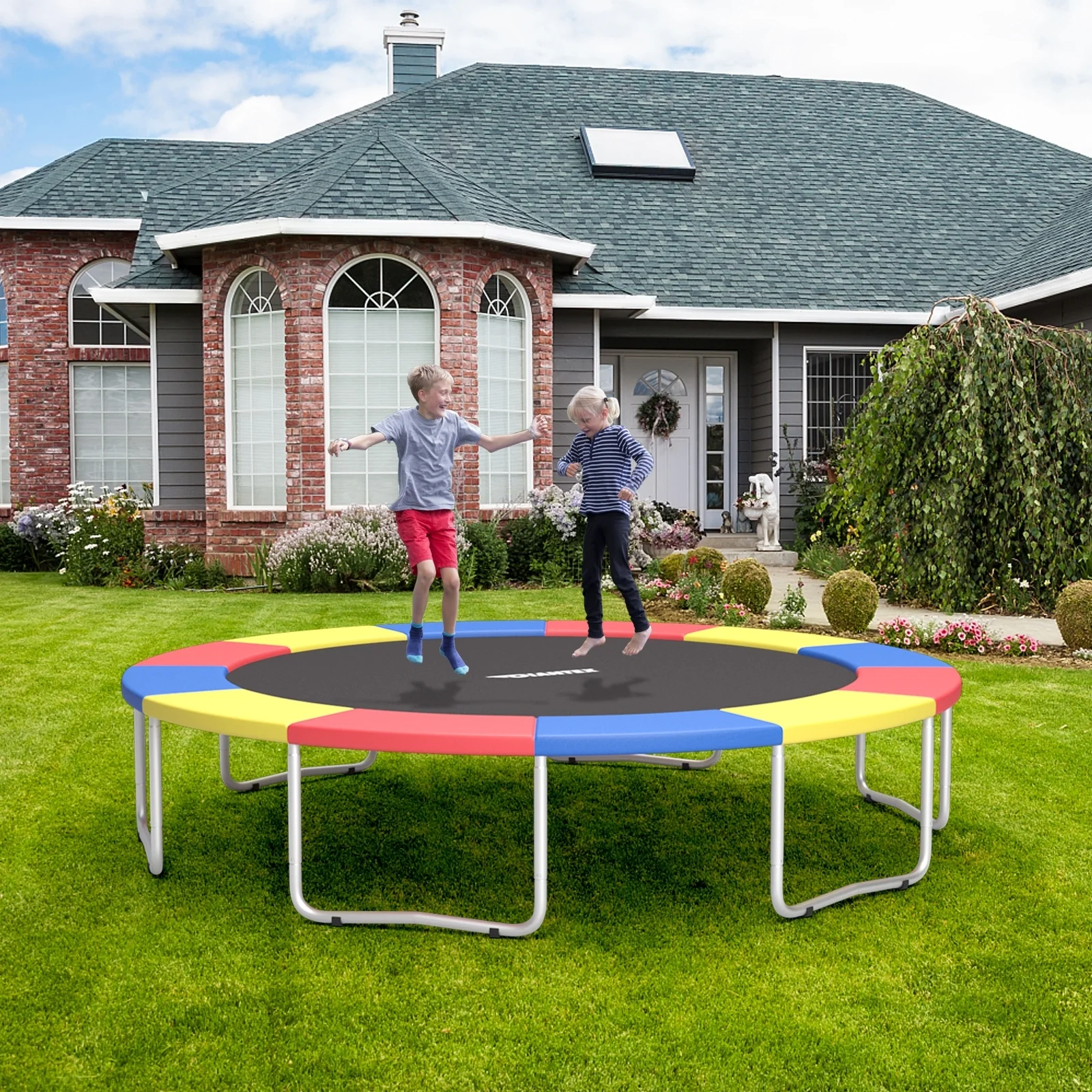 15 Feet Universal Trampoline Spring Cover, Multicolor - Image 2