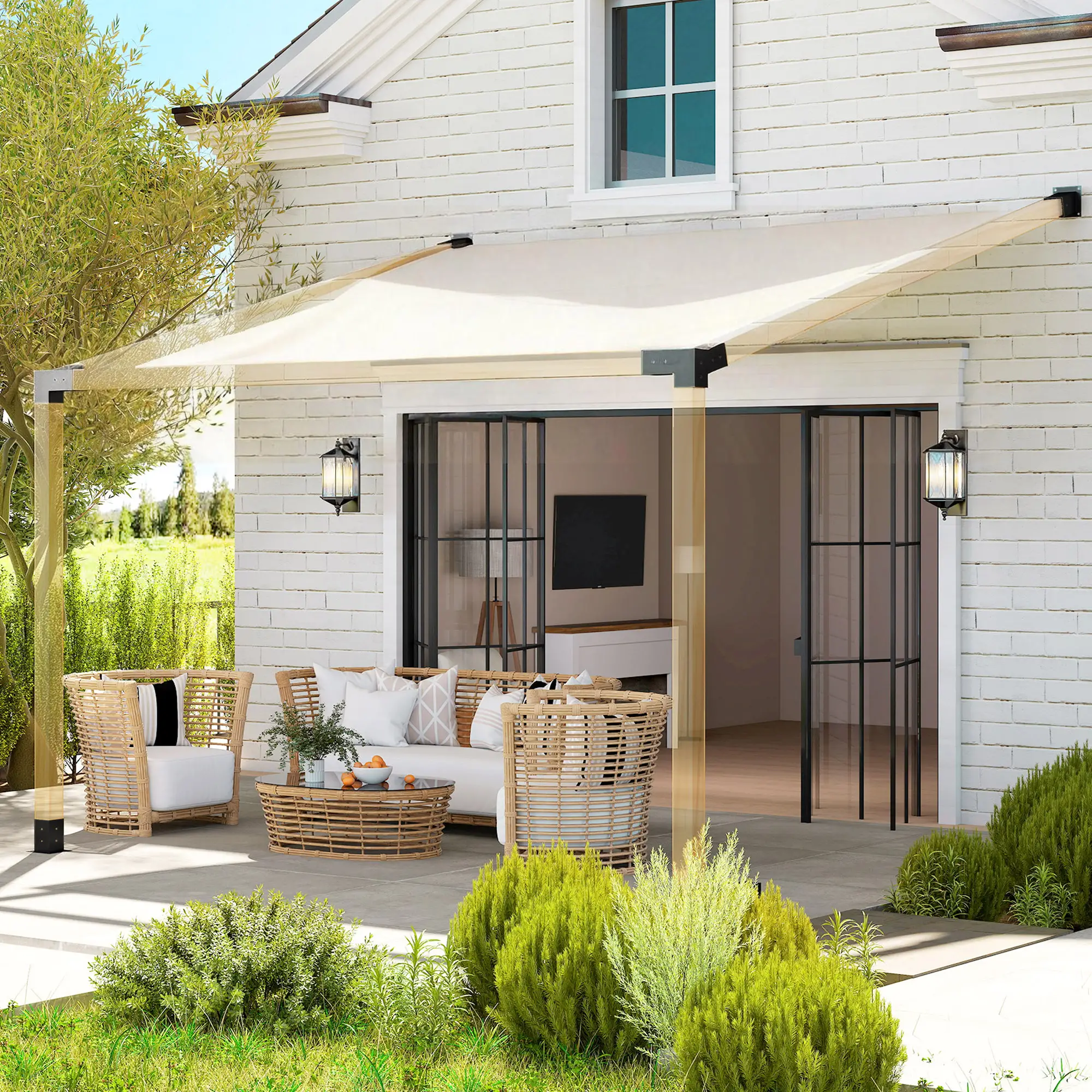 15° Slanted Pergola Bracket Kit, 3.6" X 3.6" Lumber, Black - Image 8