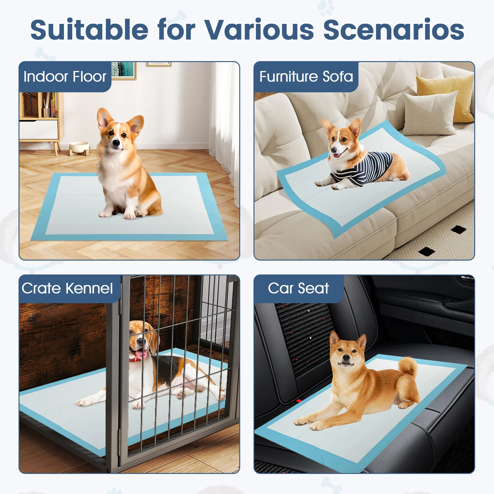 150 Pieces, 24 x 36 Inch Pet Pad, Light Blue - Image 10
