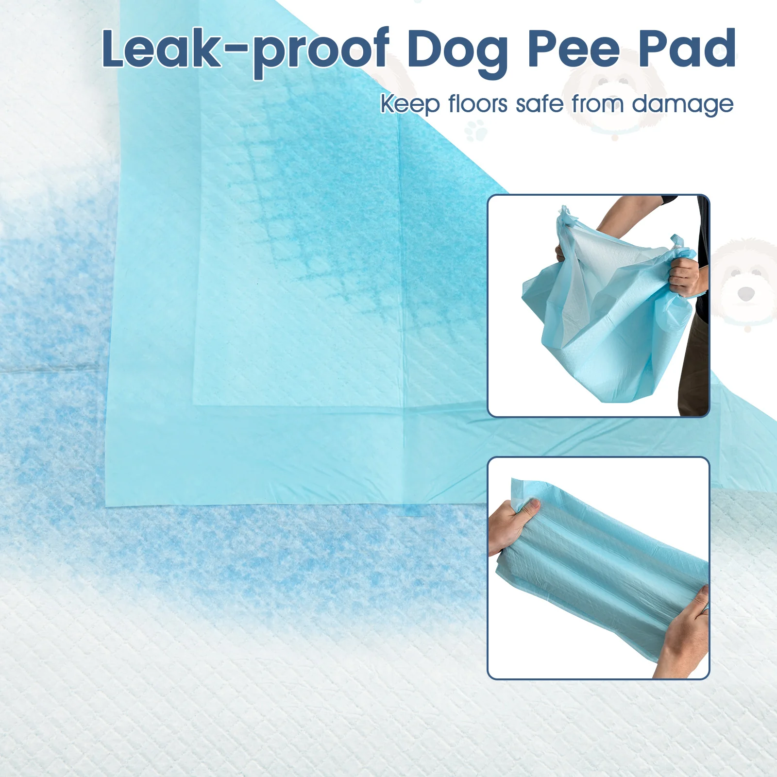 150 Pieces, 24 x 36 Inch Pet Pad, Light Blue - Image 8