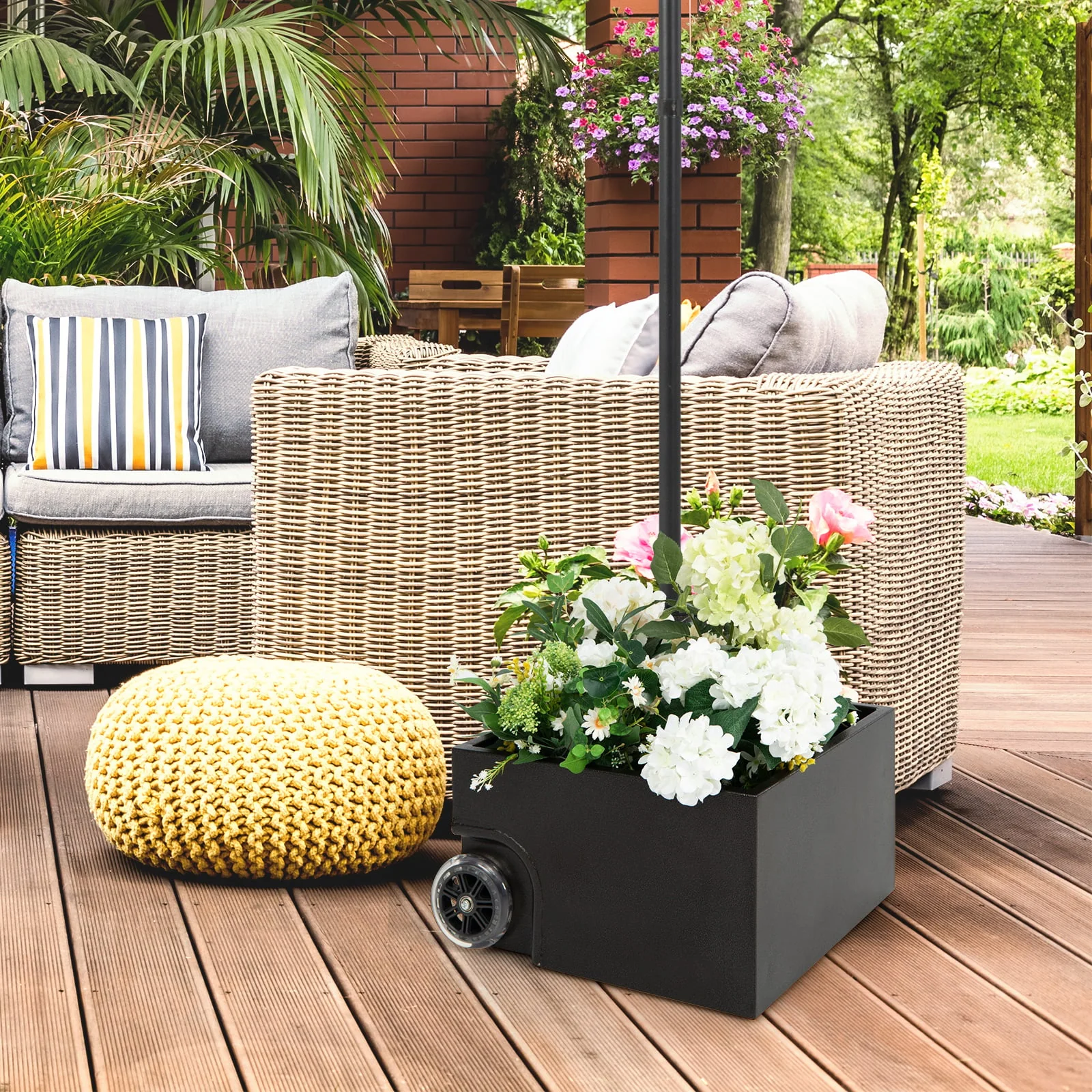 150 Pounds Patio Umbrella Base, Black - Image 2