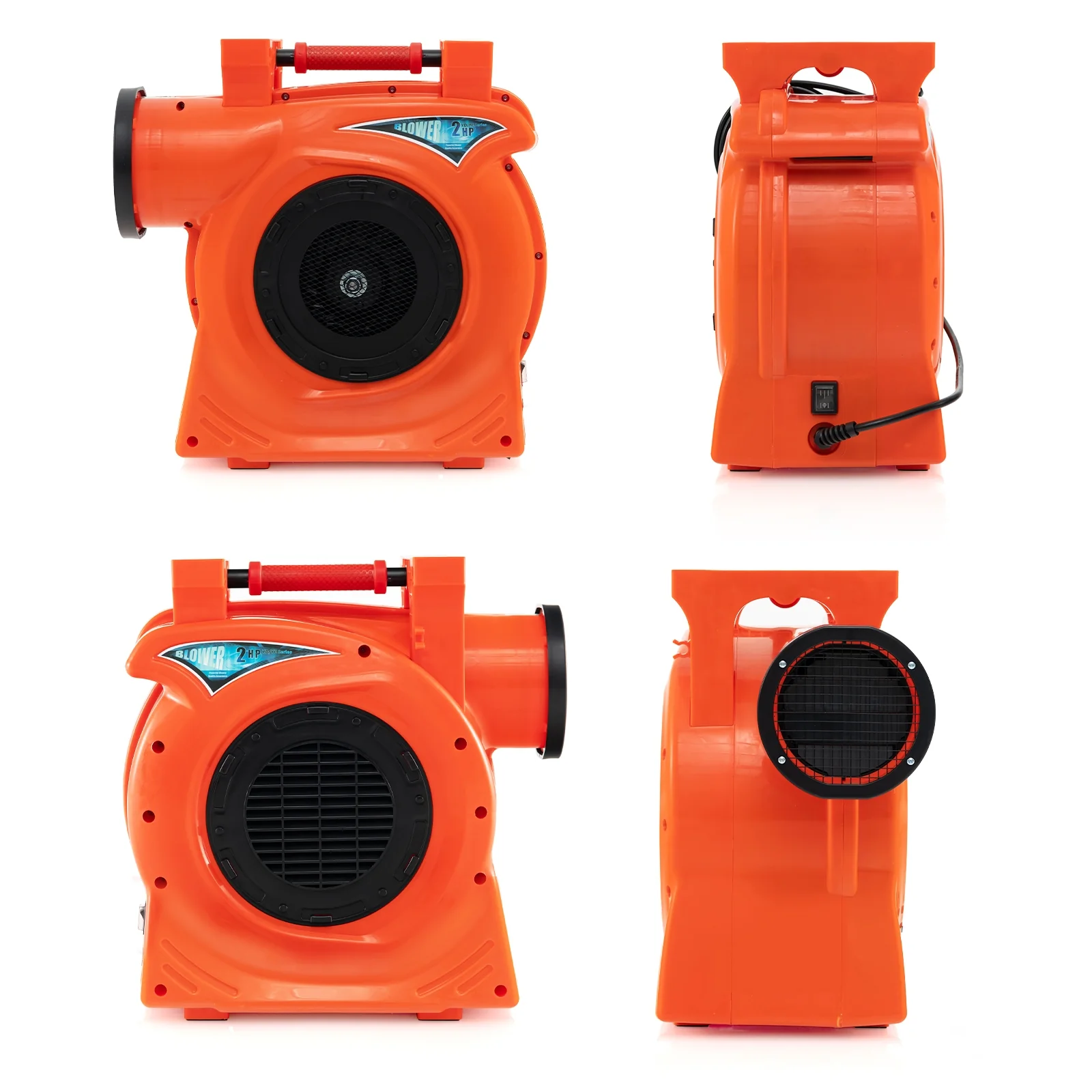 1500W 2 HP Commercial Air Blower, Giant Outdoor Inflatable Bounce House, Orange - Image 6