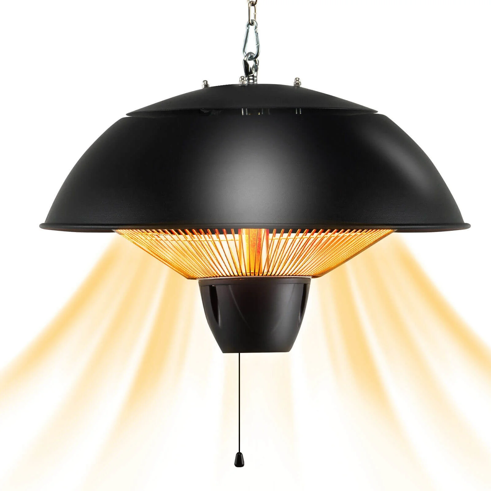 1500W Electric Patio Heater, IPX4 Waterproof, Black