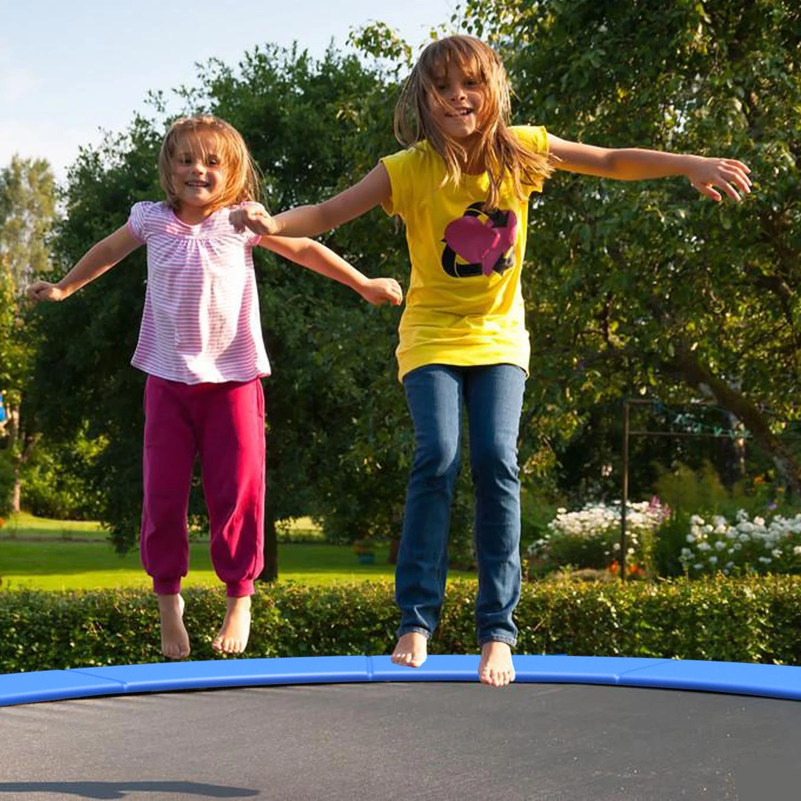 16 Feet Waterproof Trampoline Safety Pad, Blue - Image 3