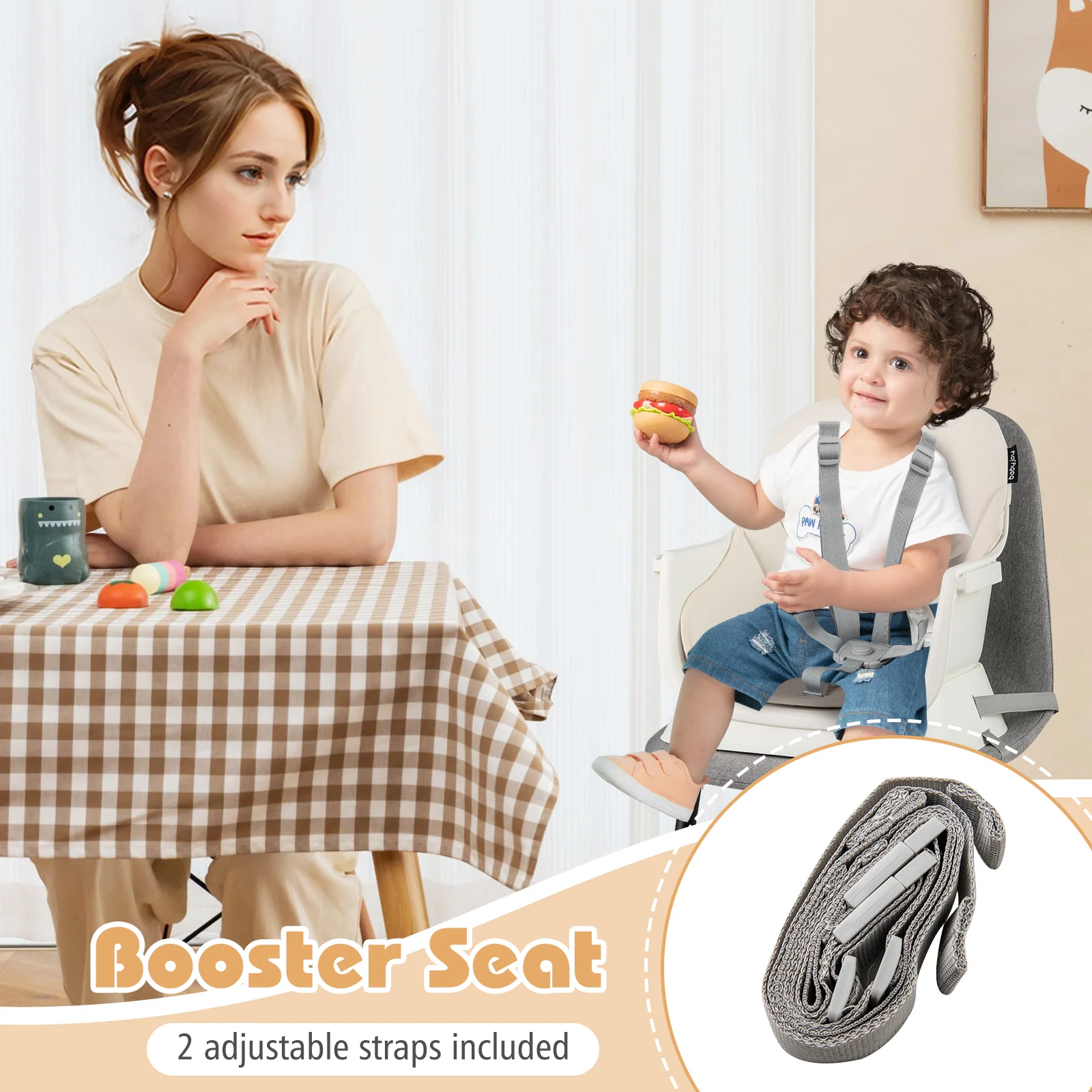 16-In-1 Baby High Chair, Activity Center, Booster Seat, White - Image 10