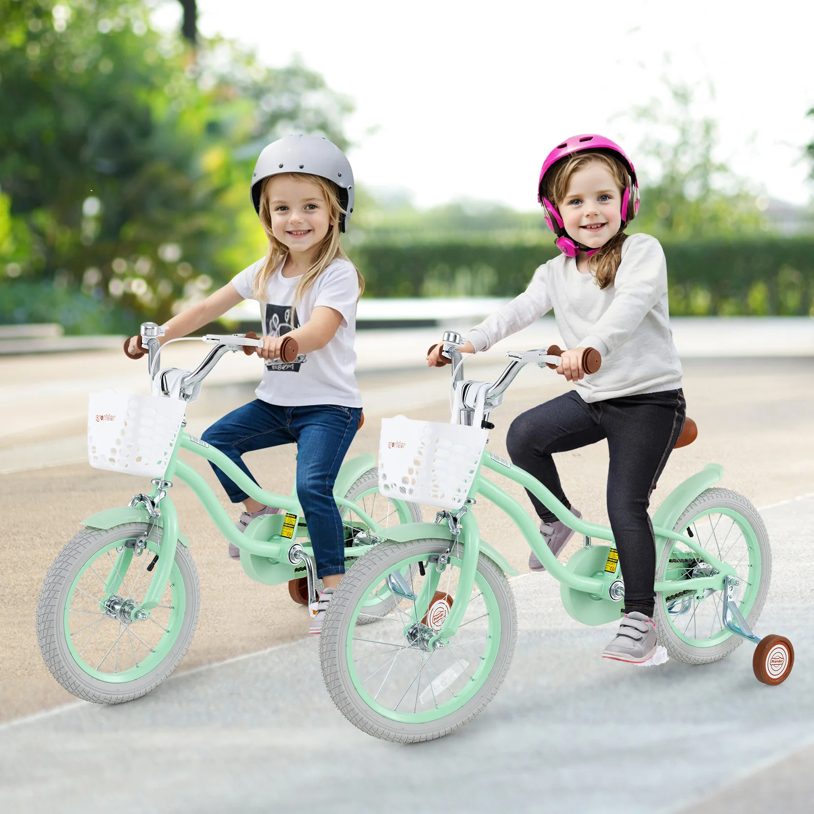 16 Inch Kids Bike, Adjustable Seat, Bell, For 3-8 Years, Green - Image 3