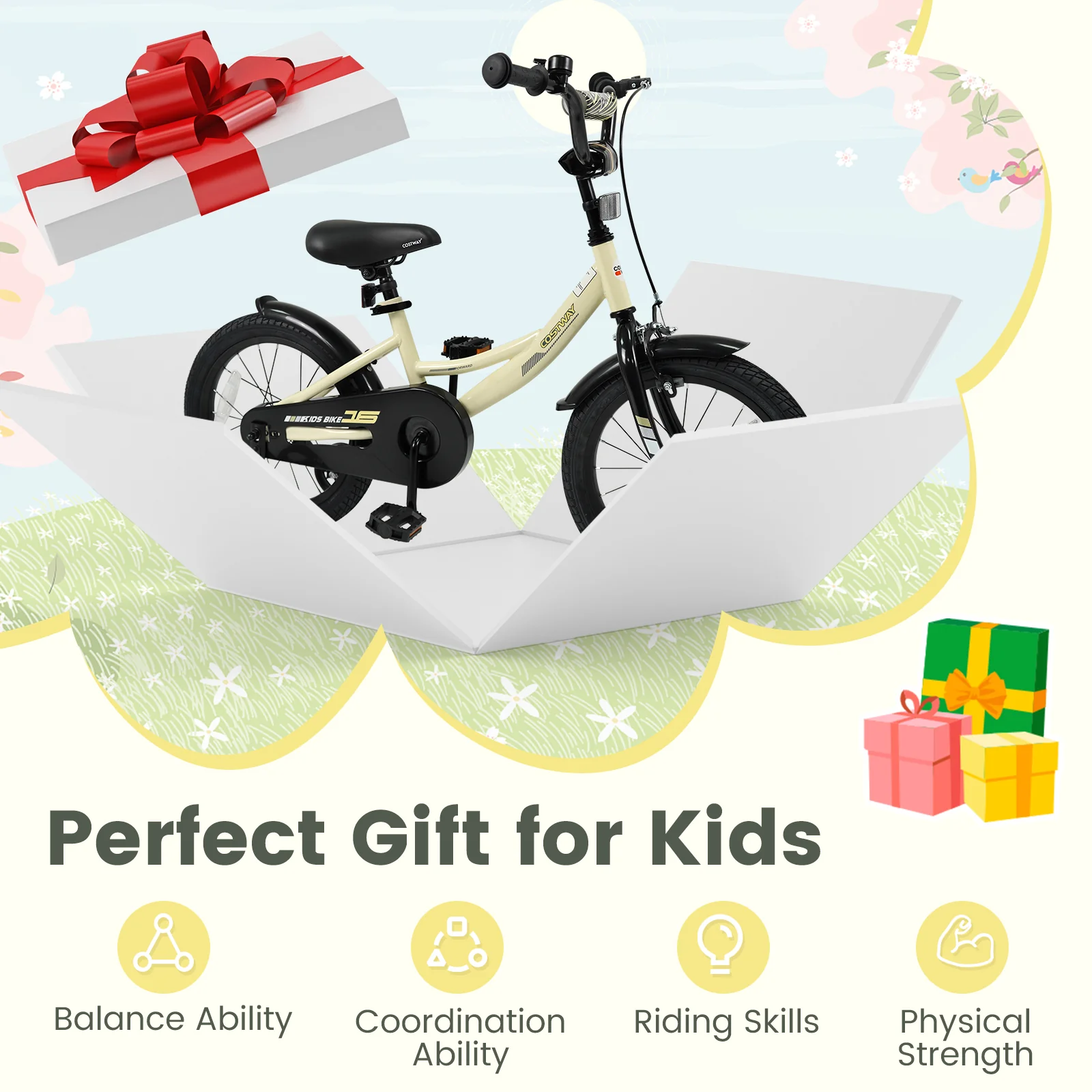 16 Inches Kids Bike With Removable Training Wheels - Image 10