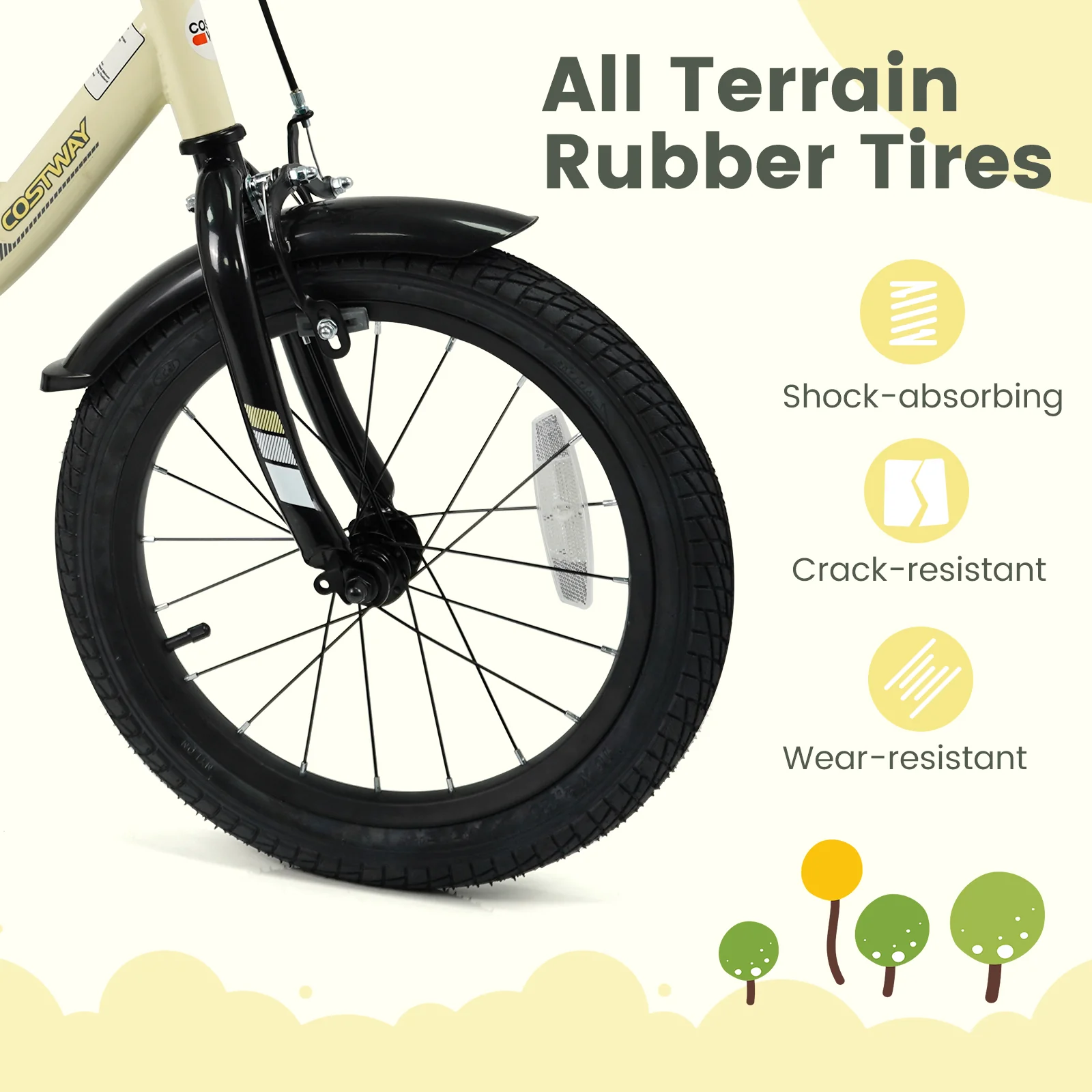 16 Inches Kids Bike With Removable Training Wheels - Image 6