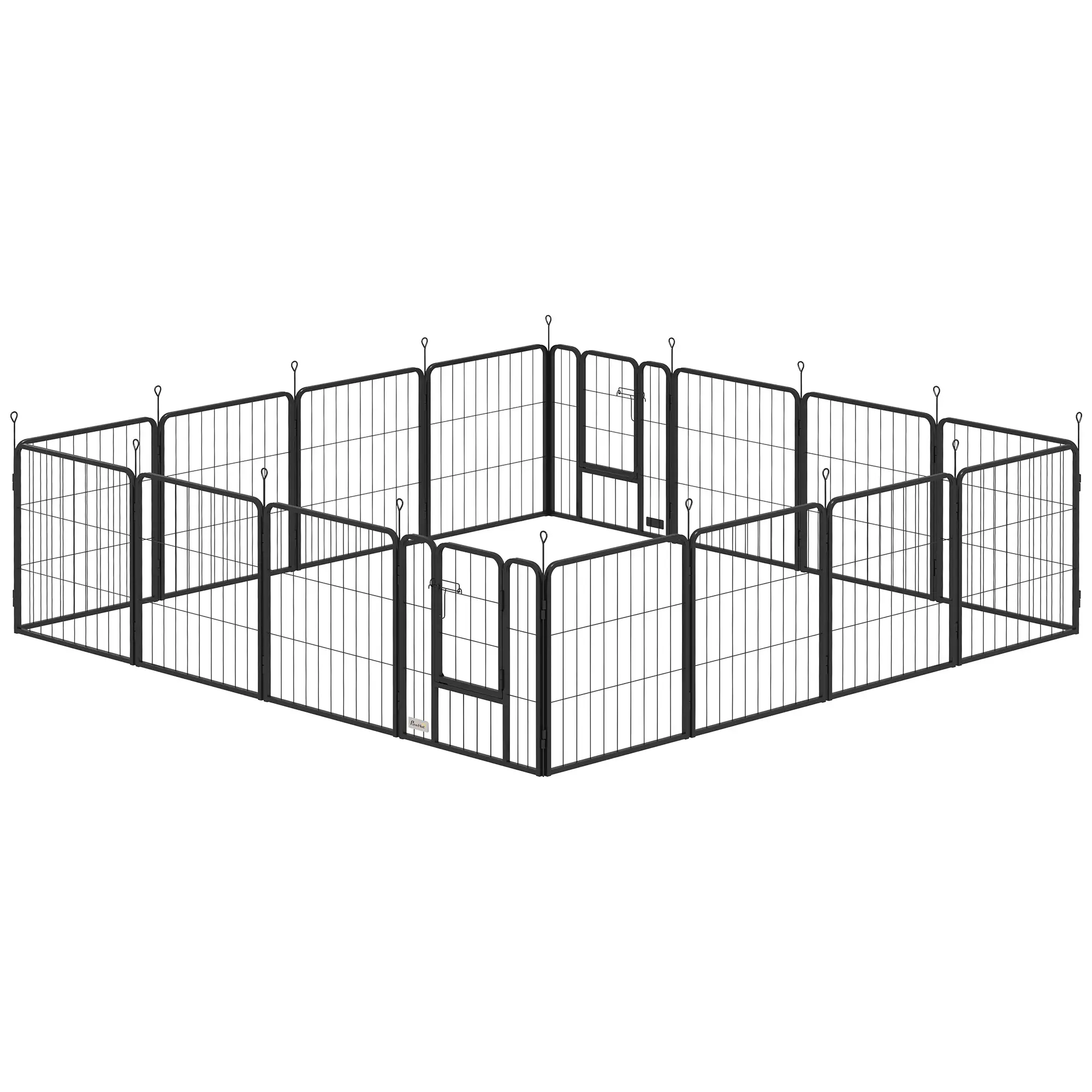 16 Panel Dog Playpen, Portable DIY, 24" Height, For Small Dogs
