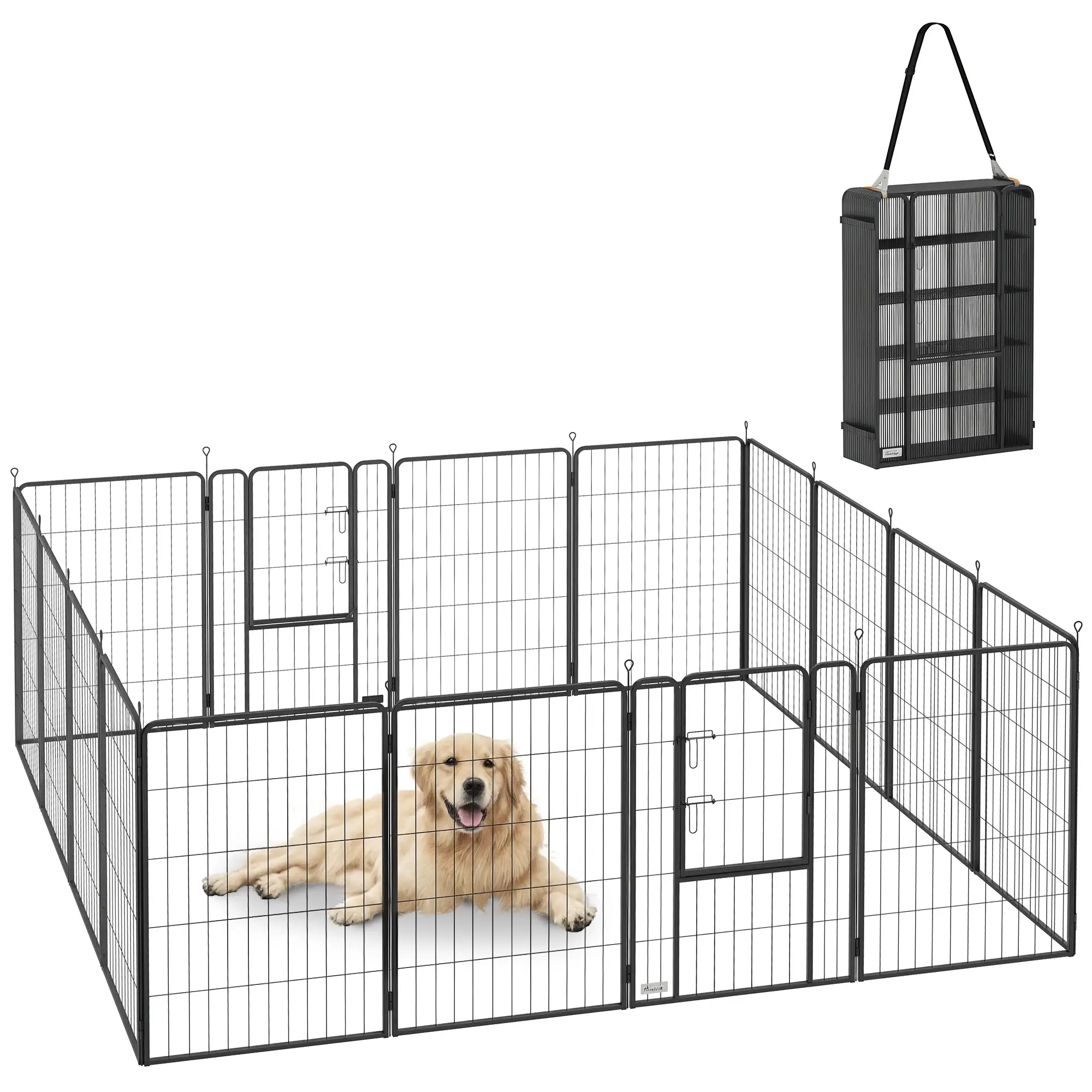 16 Panels Dog Playpen, 39" Height, Portable DIY, For Large Dogs - Image 11