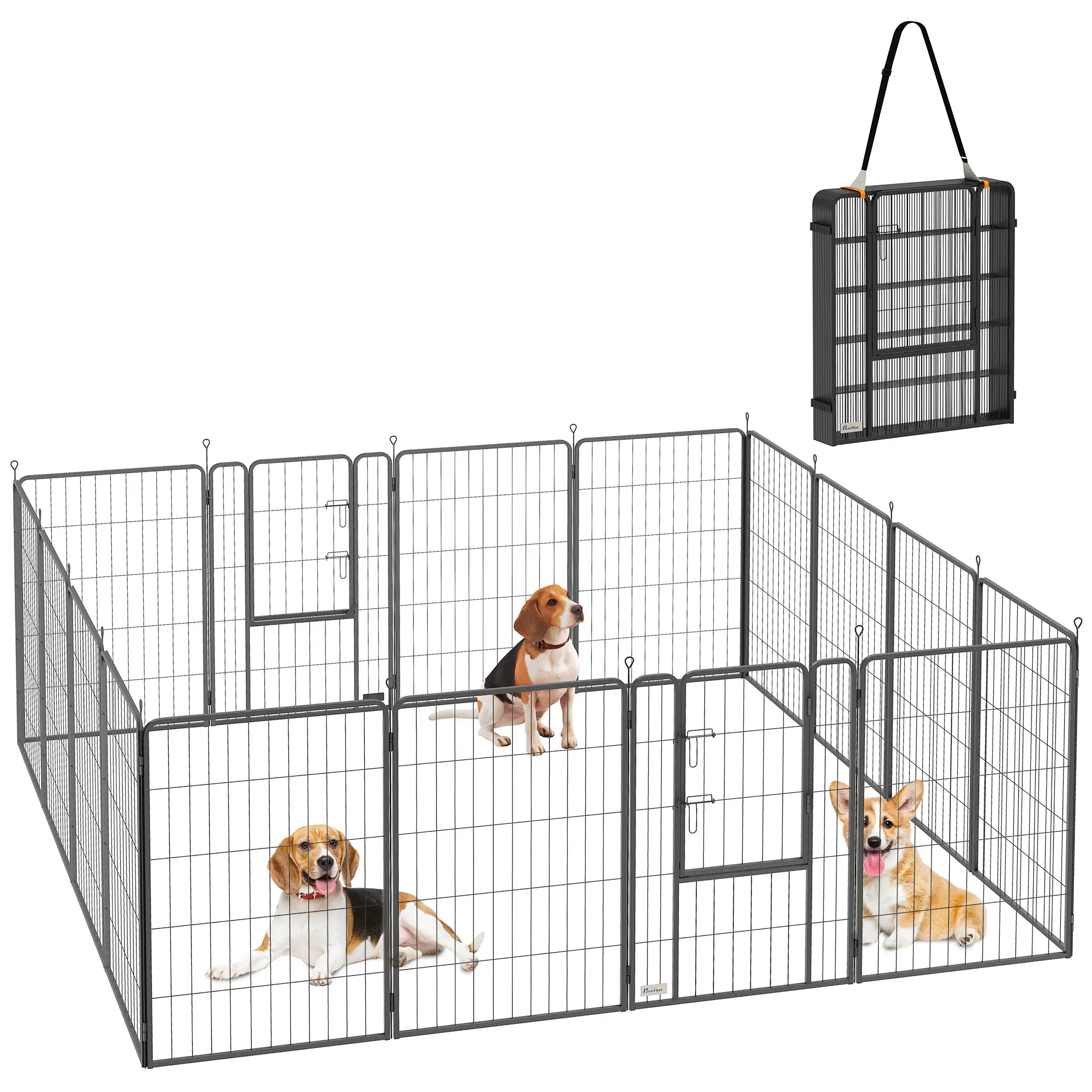 16 Panels Dog Playpen, Portable, for Medium Dogs, 31.5" H - Image 11