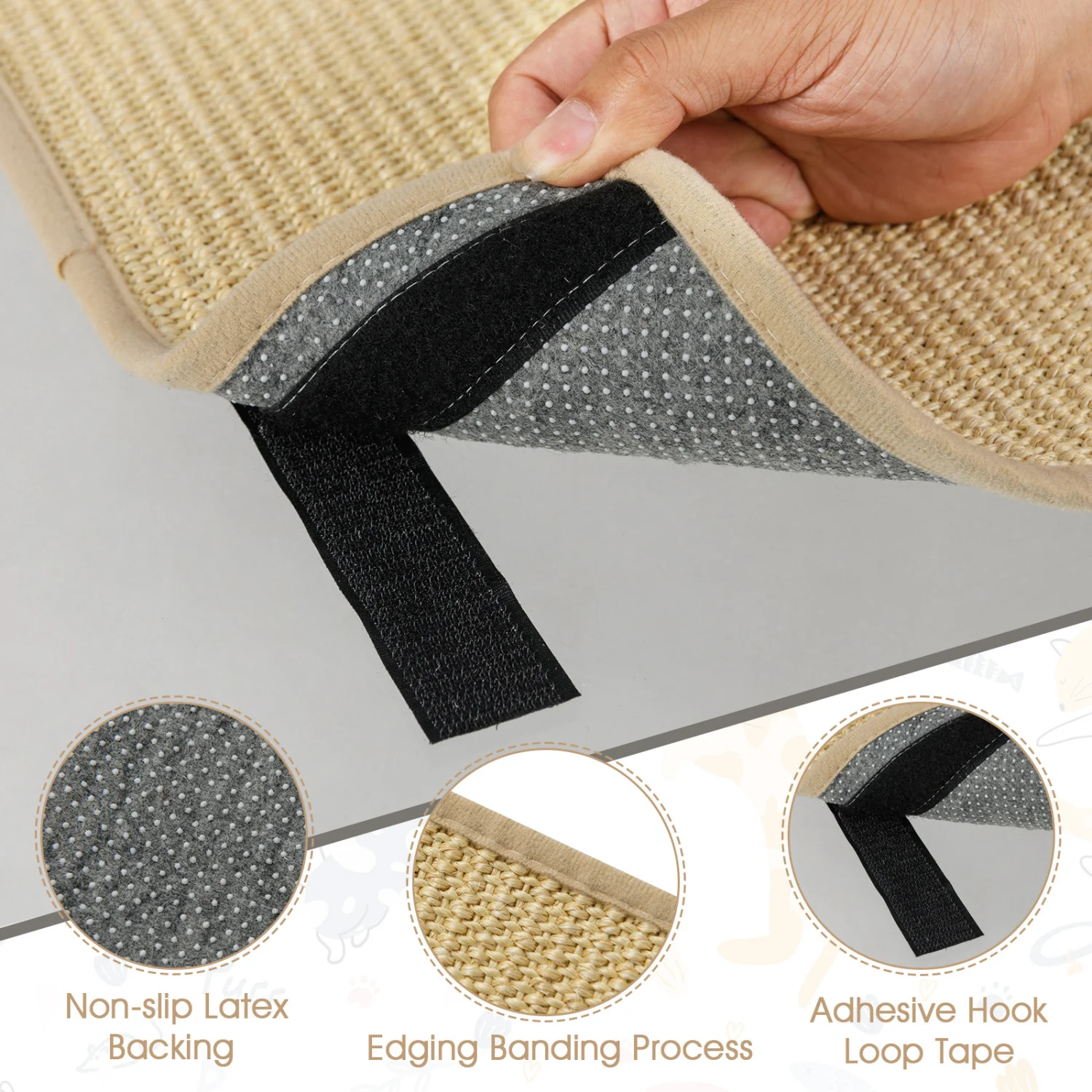 16 x 12 Inch 6-Piece Cat Scratcher Mat Set - Image 10