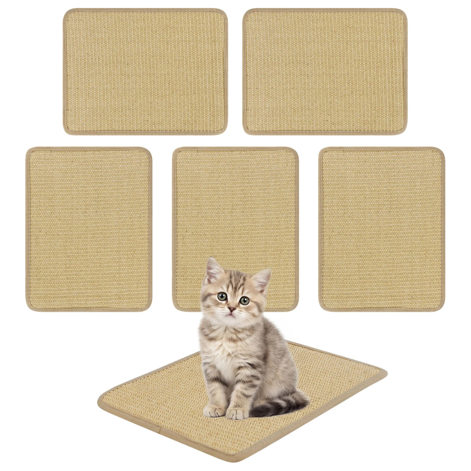 16 x 12 Inch 6-Piece Cat Scratcher Mat Set - Image 4