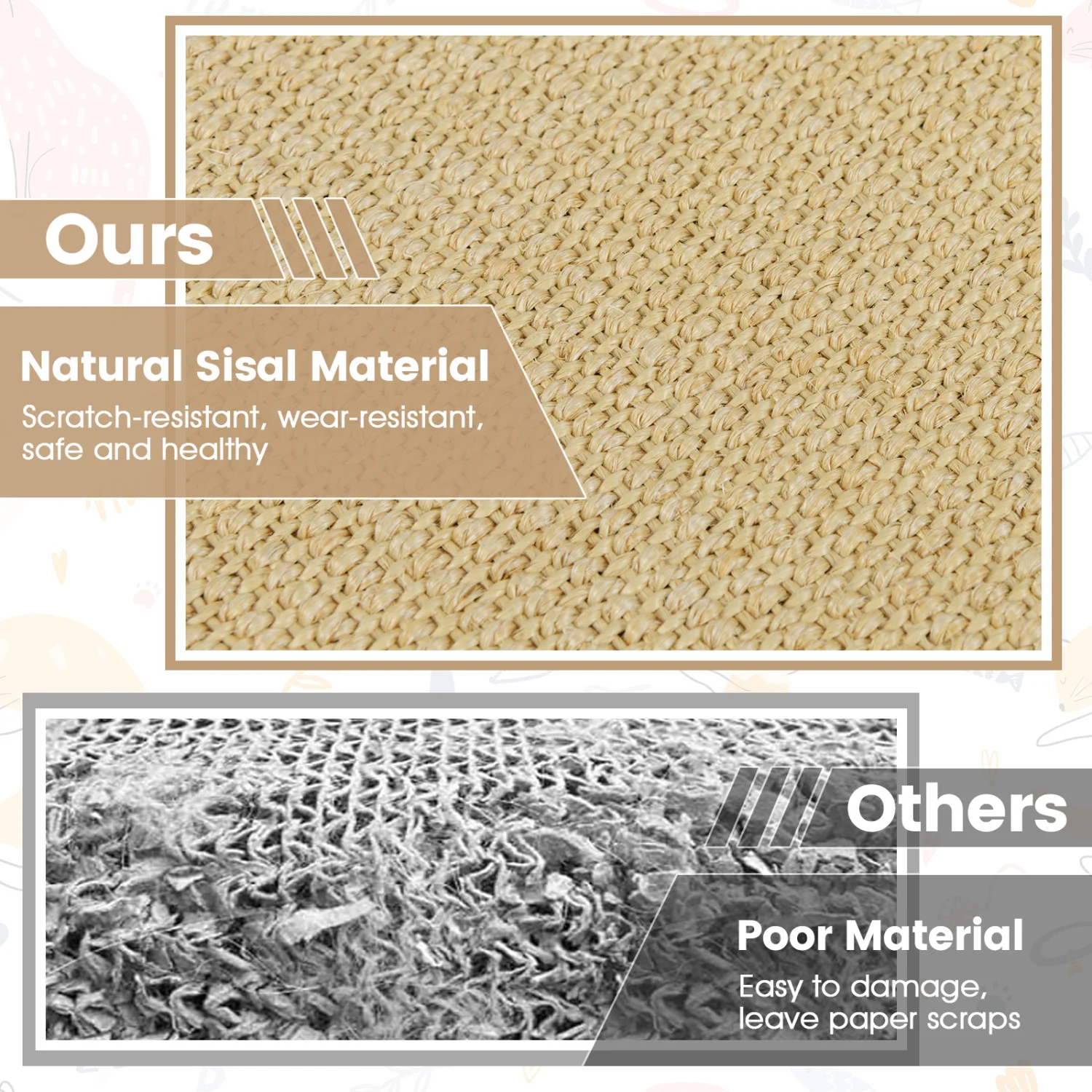 16 x 12 Inch 6-Piece Cat Scratcher Mat Set - Image 8